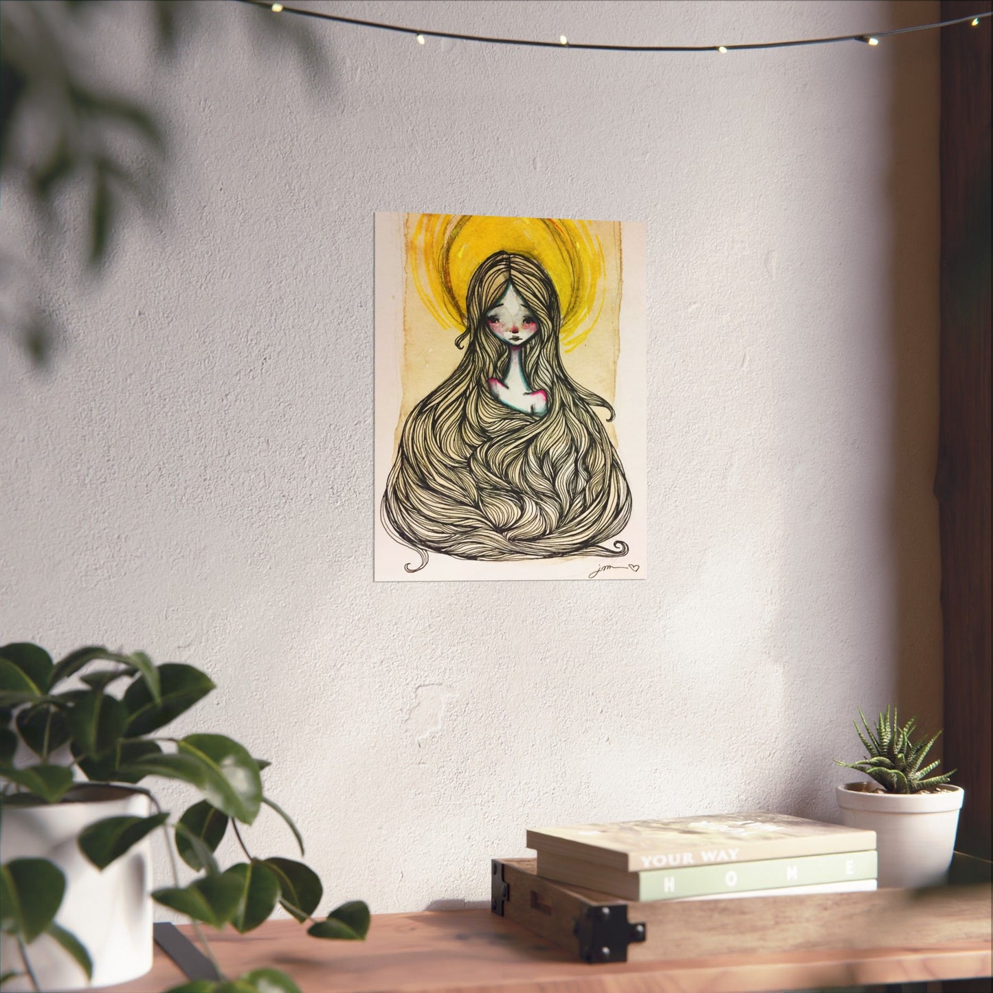 Saint Agatha of Sicily Poster Print - Hand-Drawn Catholic Art Print | Christian Devotional Wall Art | Sanctified Solocosmo Religious Poster