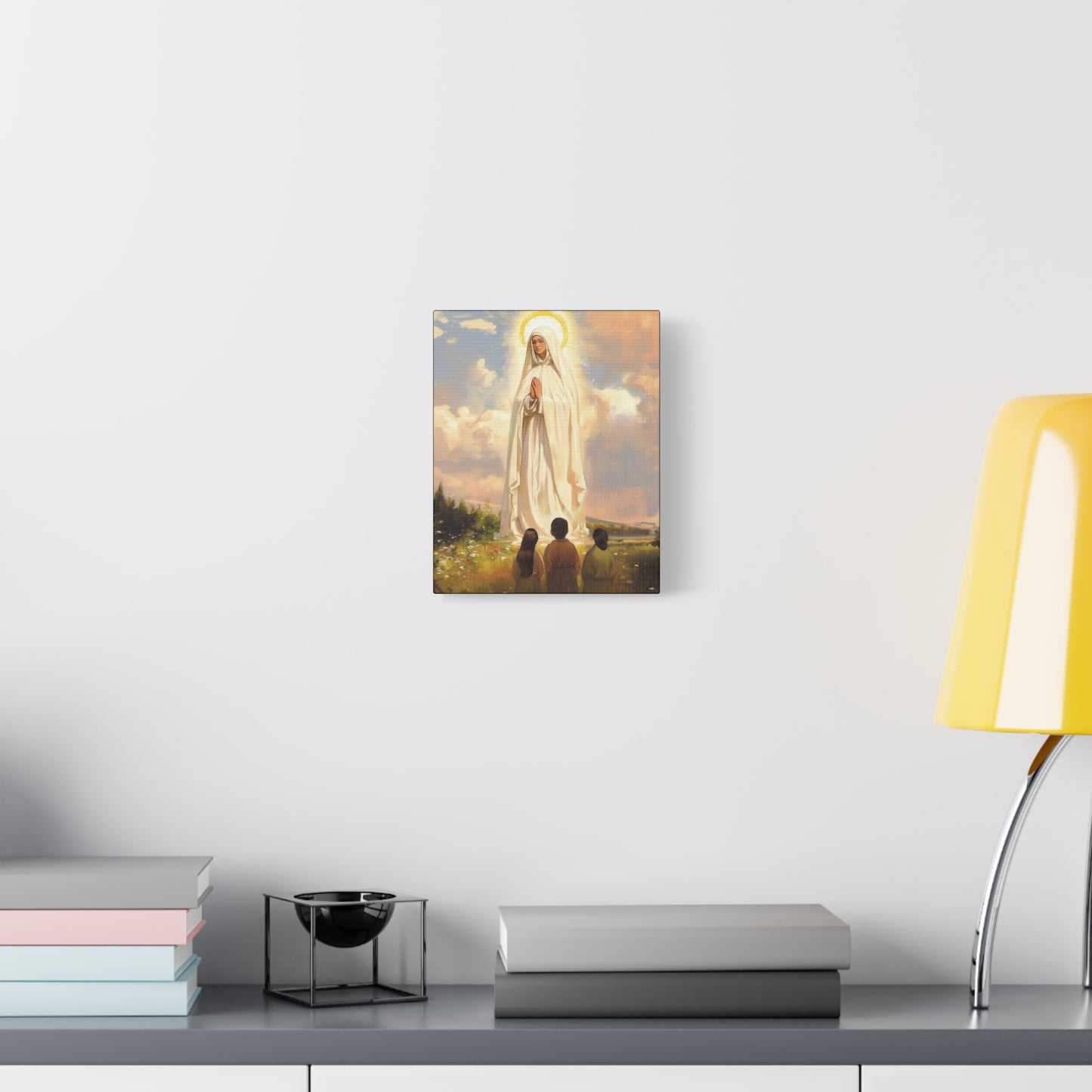 Our Lady of Fátima - Gallery Wrapped Canvas - Print - Religious Art for your Home - Catholic art print - prayer room art