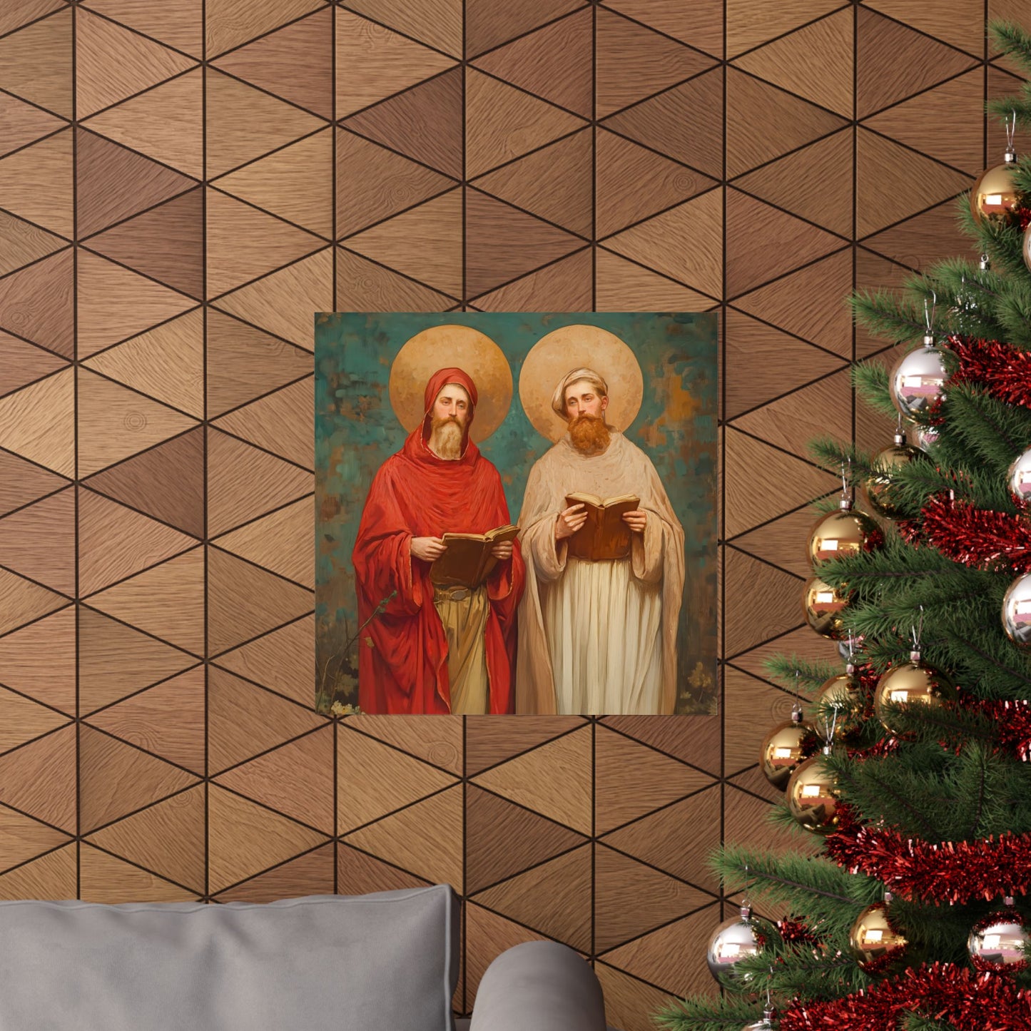 Saints Cosmas and Damian -  Catholic Art - Multiple Sizes - Premium Posters - Catholic Art - Christian Home - Brother Martyr Art - Christian