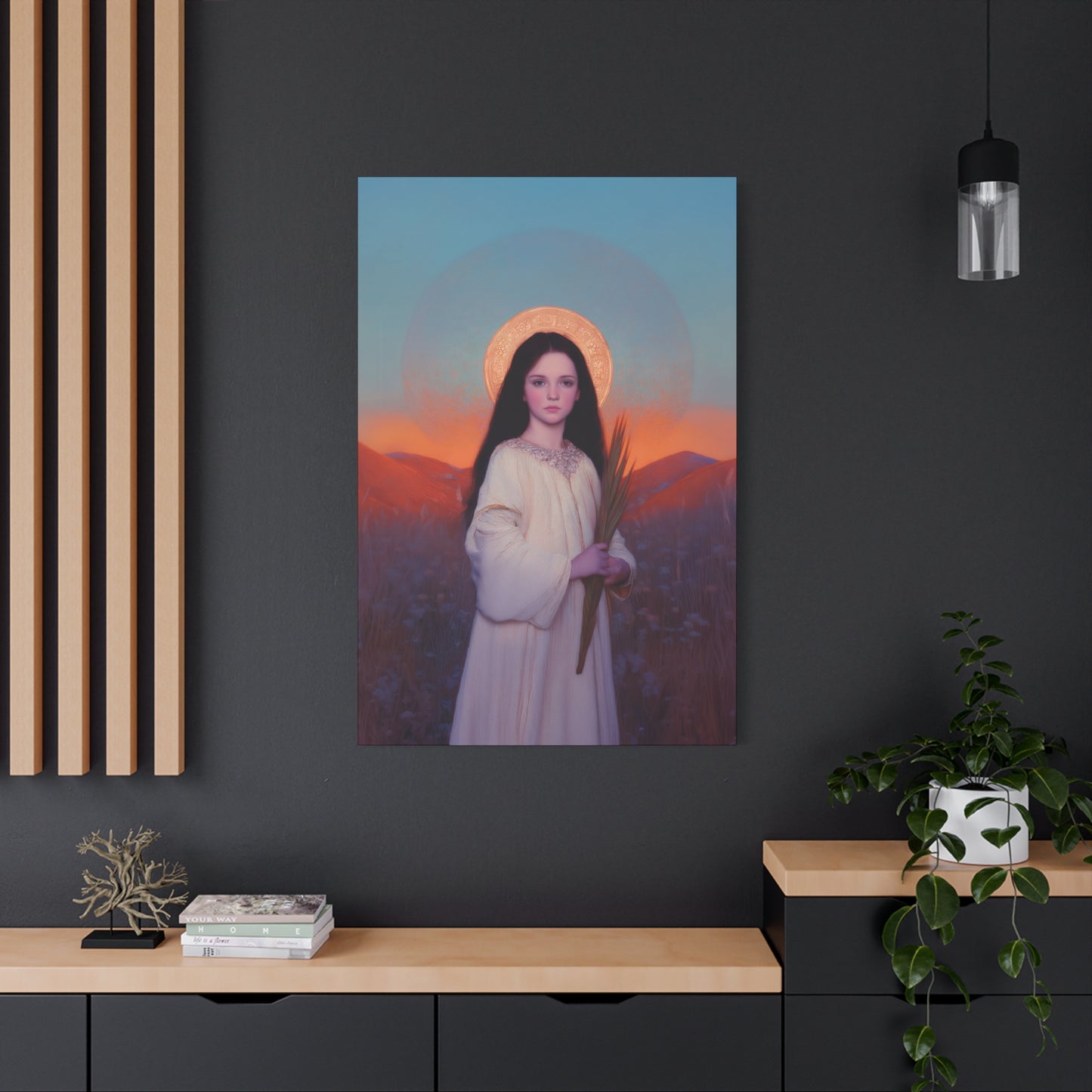 Saint Hope - Multiple Sizes - Catholic Home art - Museum Wrapped Canvas - Sanctified Souls Print - Martyr Saint
