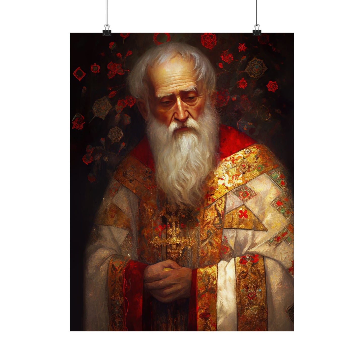 Saint Nicholas Print - Sanctified Souls Print - Multiple Sizes - Premium Matte Vertical Posters
