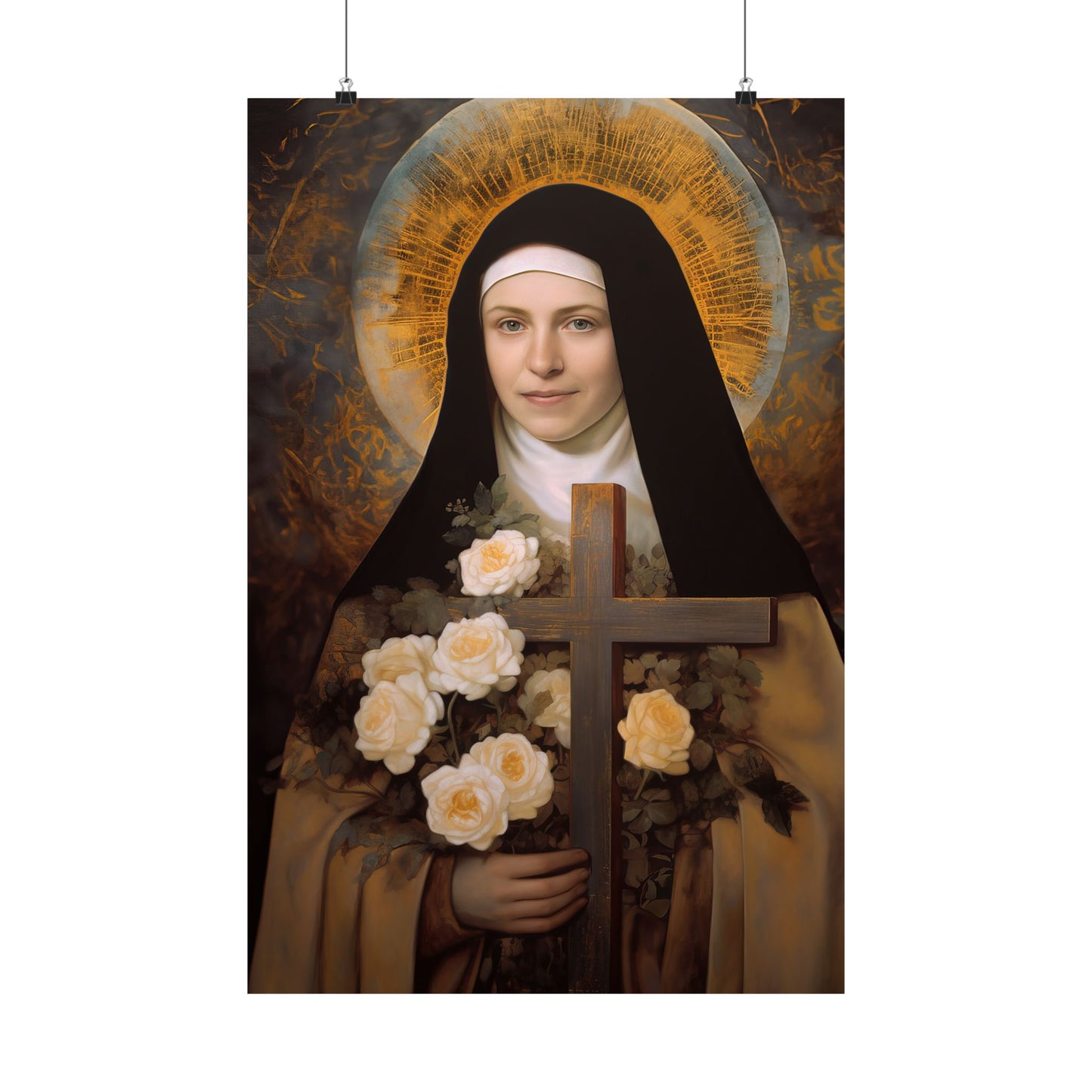 Saint Thérèse of Lisieux - Sanctified Souls Print - Multiple Sizes - Premium Matte Vertical Posters
