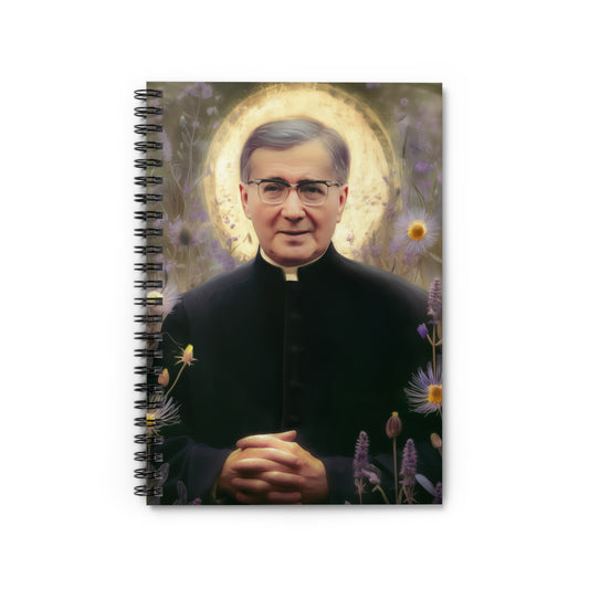 Saint Josemaría Escrivá - Sanctified Souls Art - Religious Based Notebook - Spiral Notebook - Ruled - Catholic