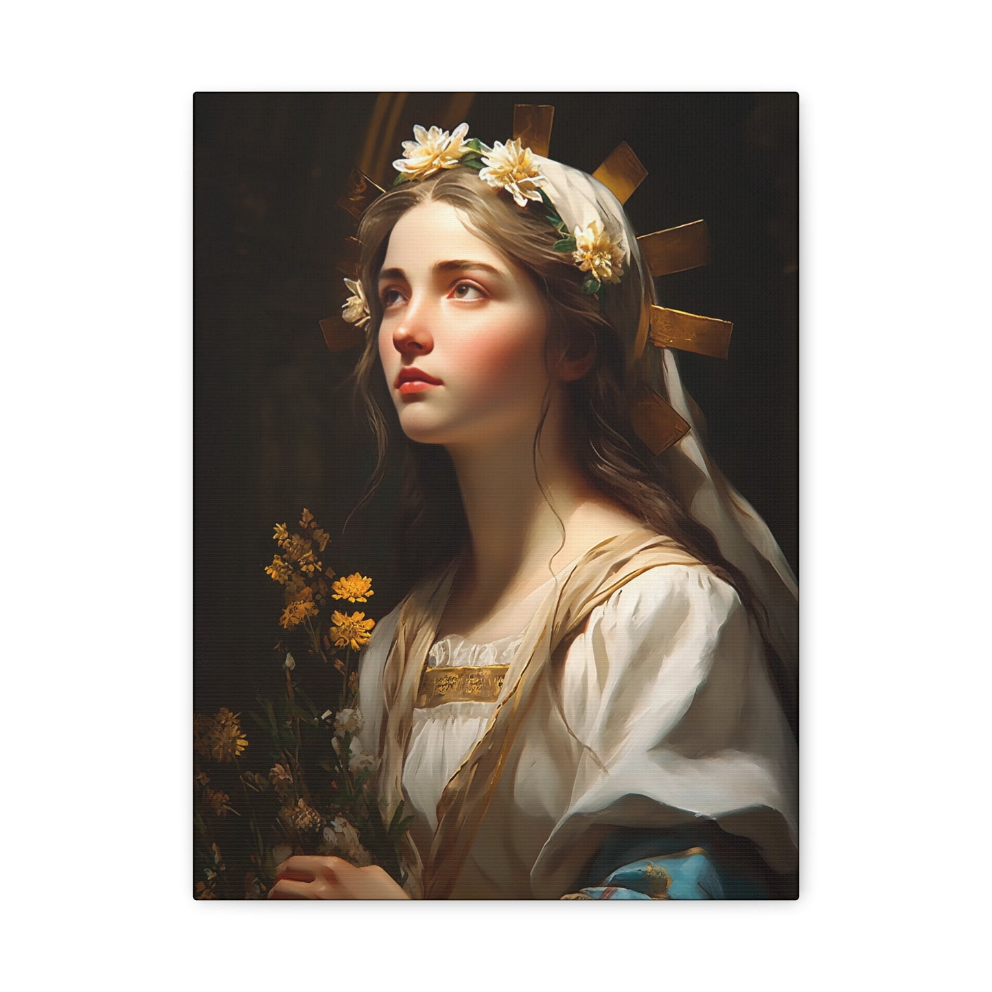 Saint Zita of Lucca  - Museum Wrapped Canvas - Sanctified Souls Print - Religious Art for your Home