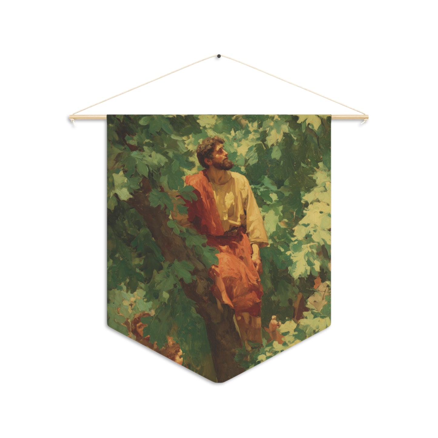 Zacchaeus - Wall Banner / Wall Hanging - Christian Art - Prayer room - 18" x 21"