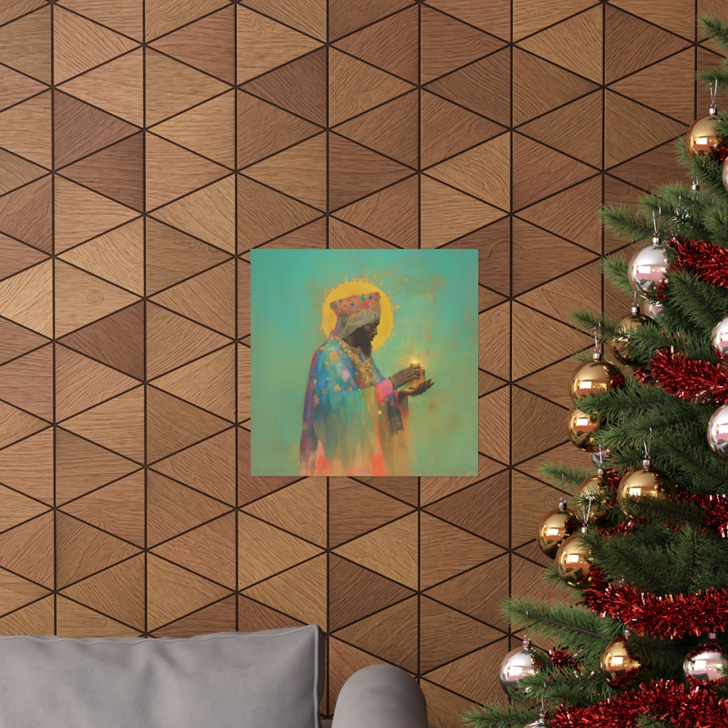 Balthazar and the Gift of Foretold Sorrow - 3 Wise Men - Sanctified Souls Print - Multiple Sizes - Premium Matte Vertical Posters