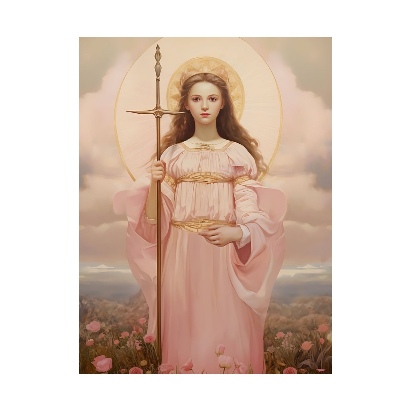 Saint Philomena Print - Sanctified Souls Print - Multiple Sizes - Premium Matte Vertical Posters
