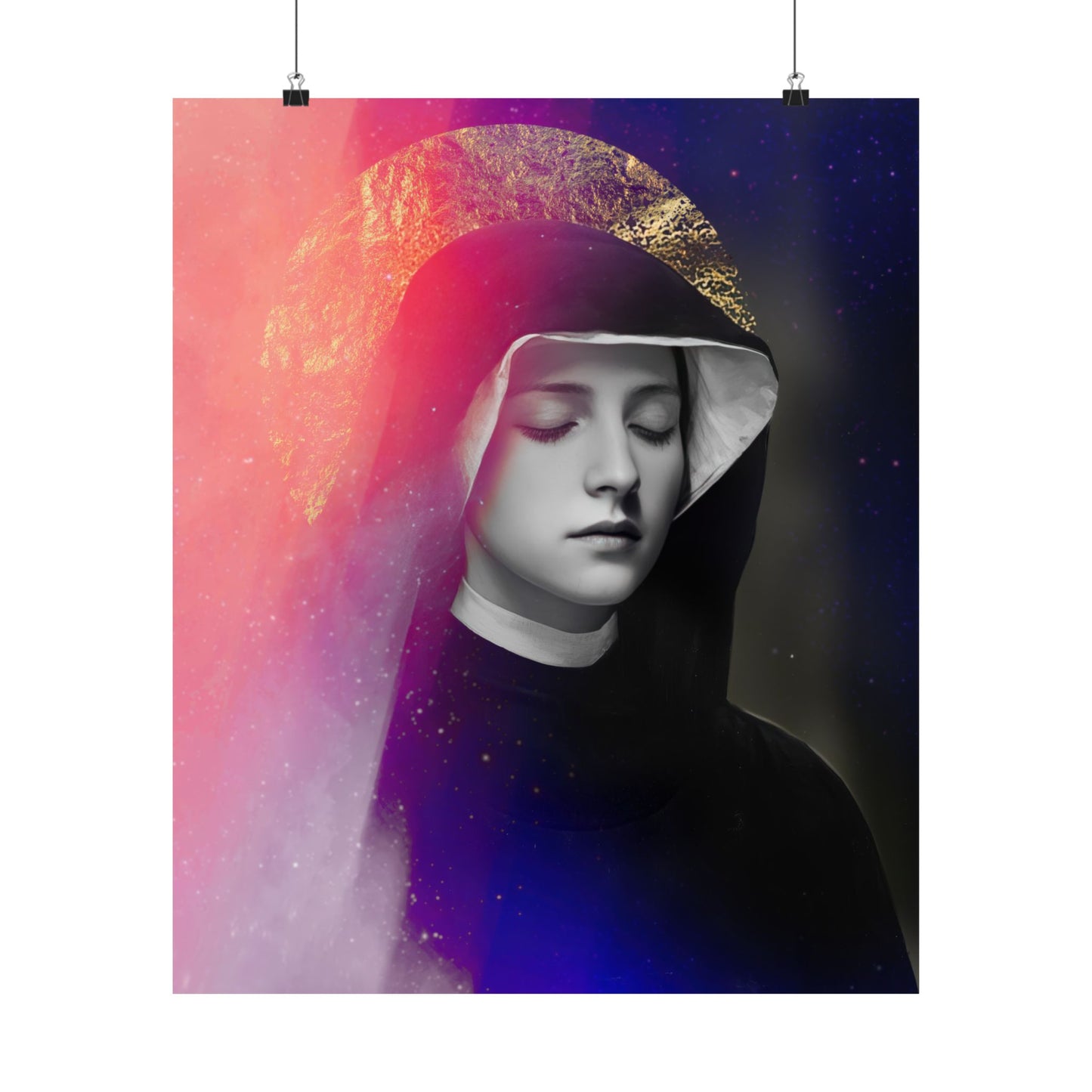 Saint Faustina Kowalska Poster Print - Sanctified Souls Print - Multiple Sizes - Premium Posters - Catholic Art for your home