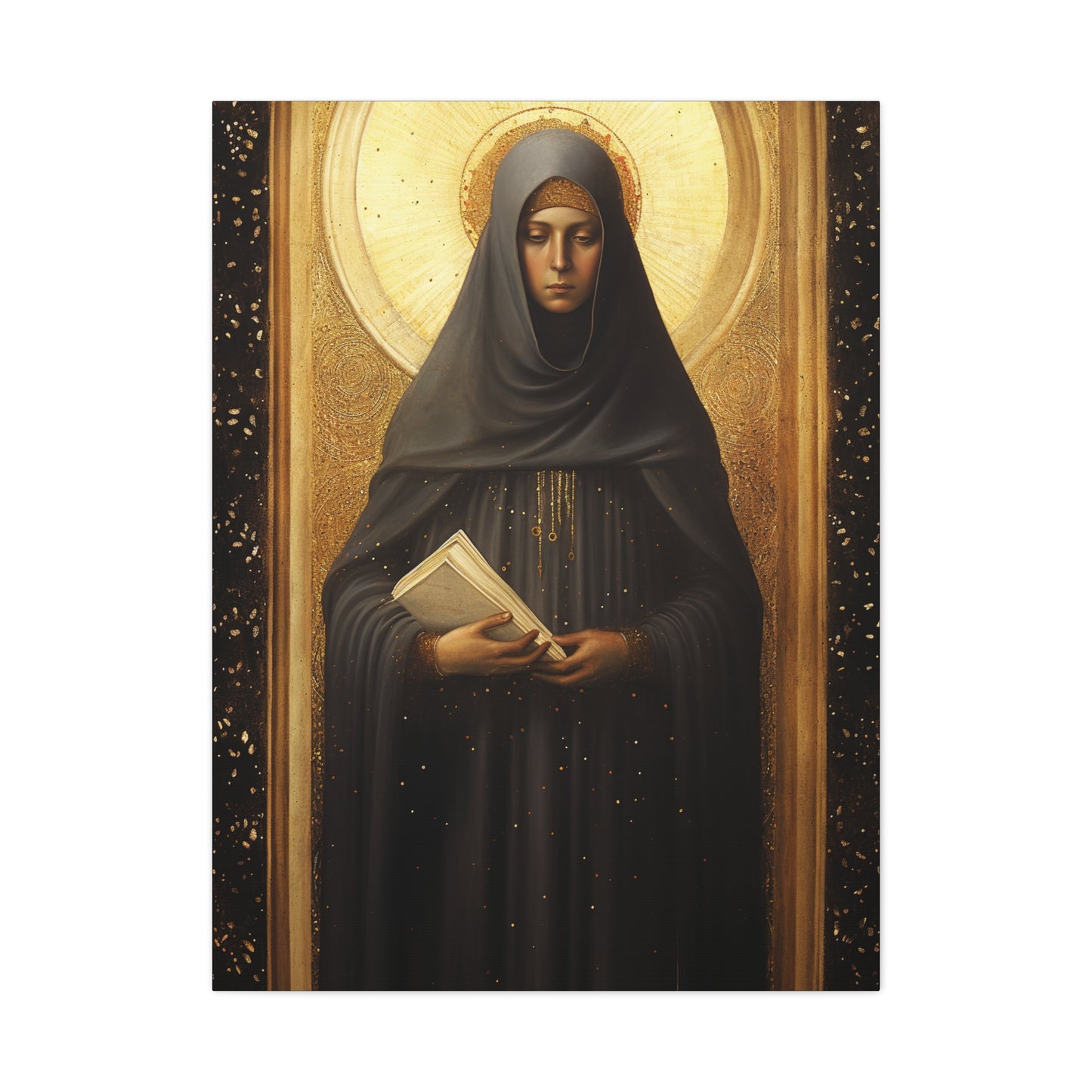 Saint Monica of Hippo - Museum Wrapped Canvas - Sanctified Souls Print - Religious Art for your Home