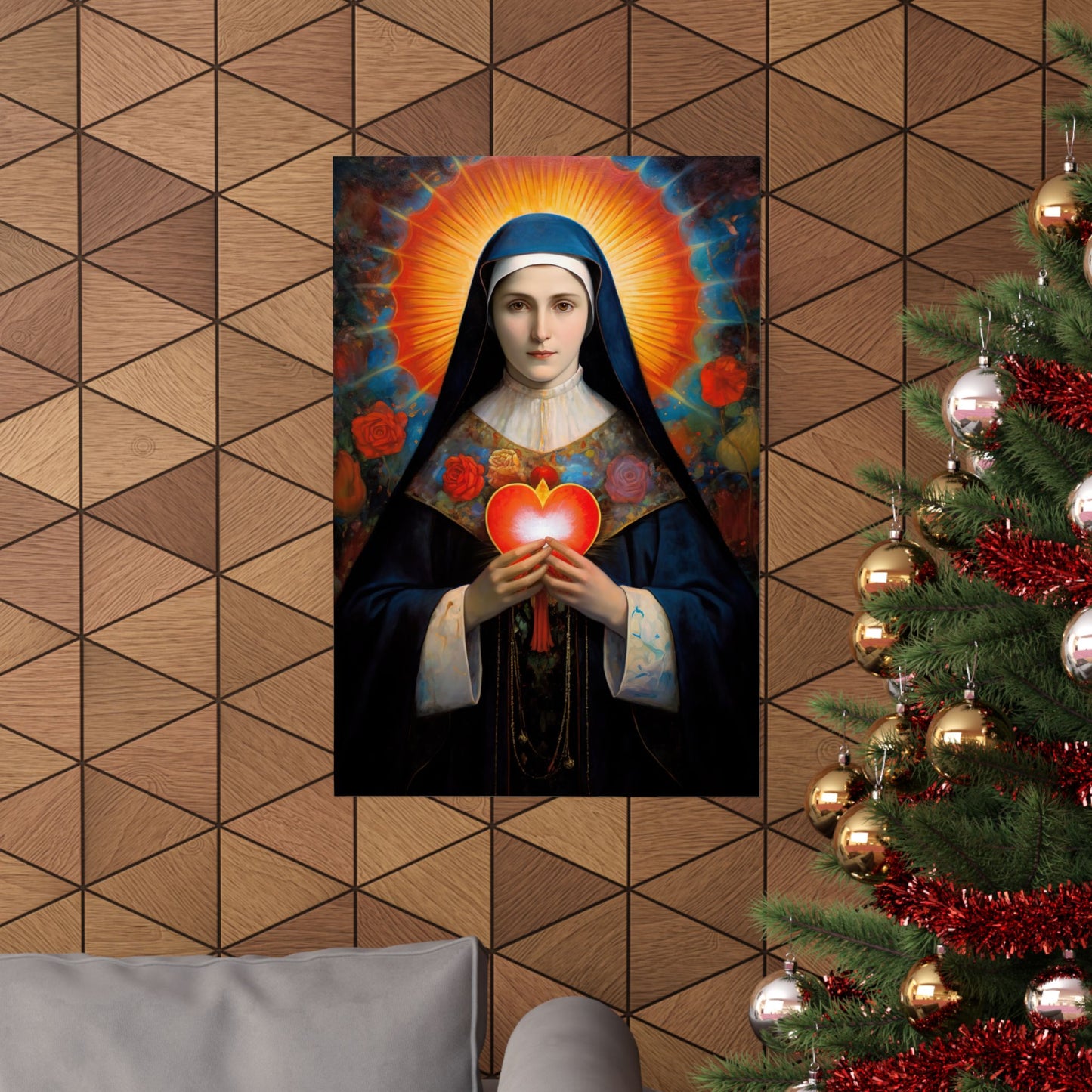 Saint Jane Frances de Chantal Print - Sanctified Souls Print - Multiple Sizes - Premium Matte Vertical Posters