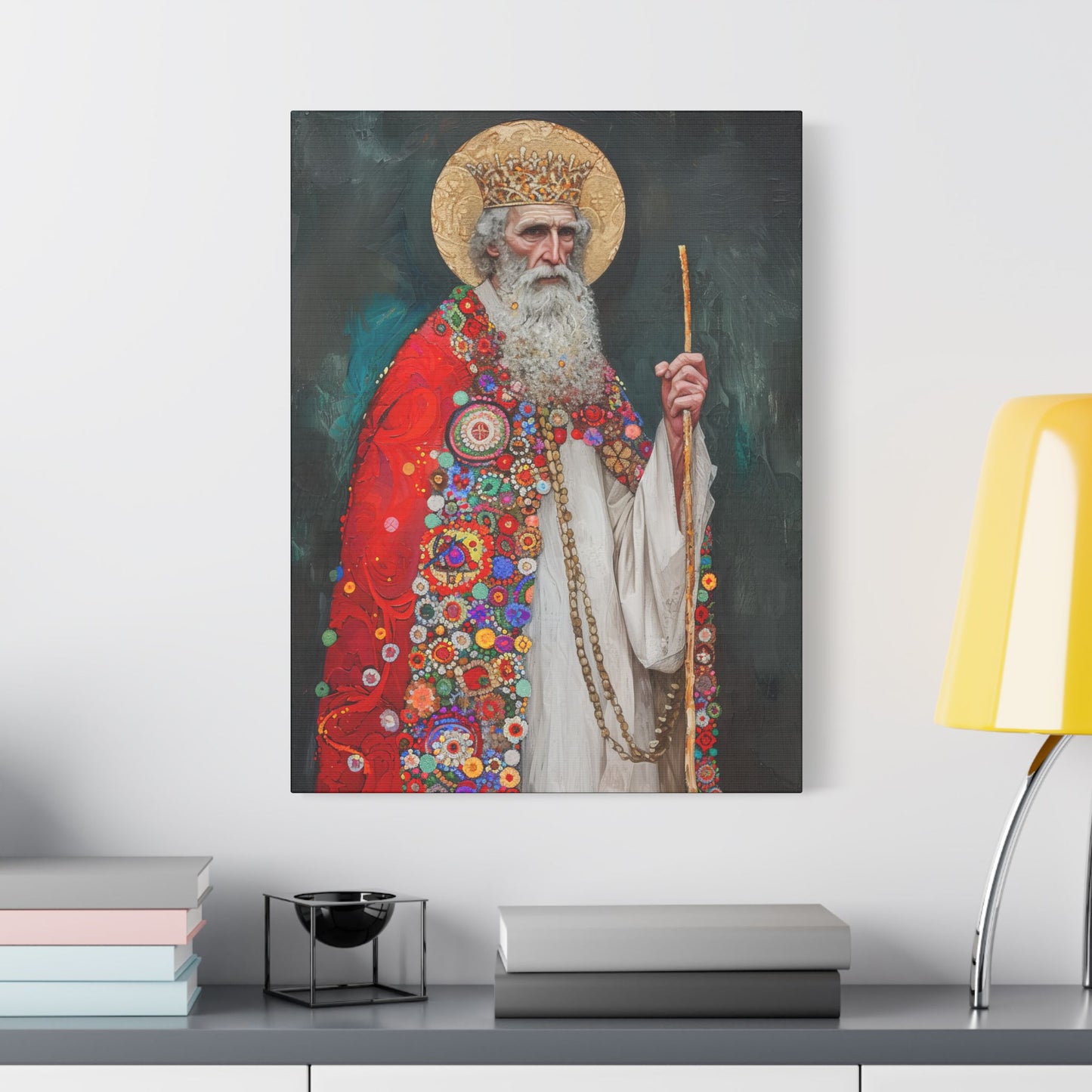 Saint Richard the Pilgrim / Richard of Wessex - Museum Wrapped Canvas - Sanctified Souls Print - Religious Art for your Home