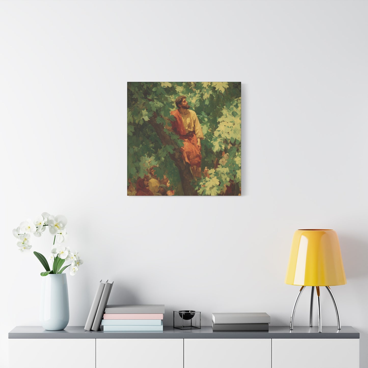 Zacchaeus - Gallery Wrapped Canvas - Print - Religious Art for your Home - Catholic Art Print