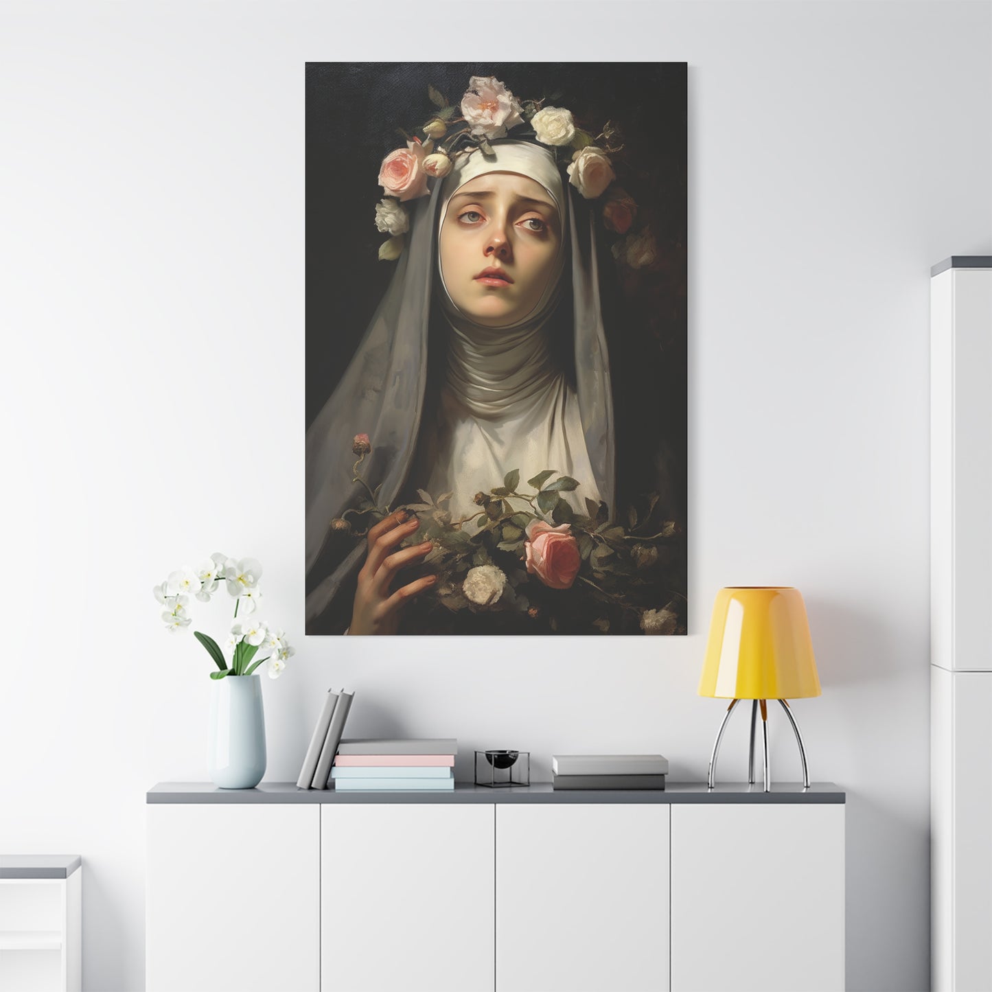 Saint Rose of Lima Canvas Print - Multiple Sizes - Catholic Home art - Museum Wrapped Canvas - Sanctified Souls Print