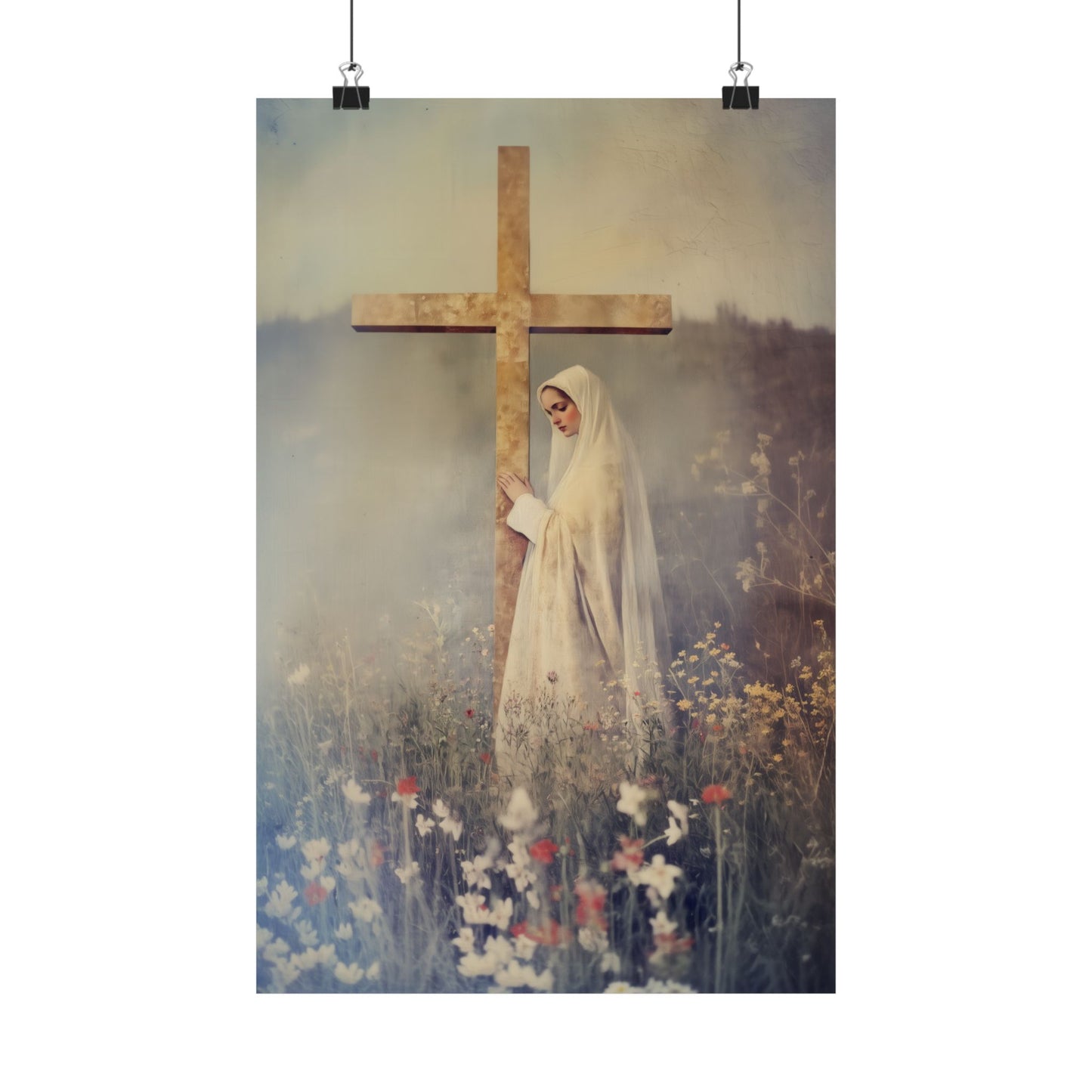 The Feast of the Exaltation of the Holy Cross - Sanctified Souls Print - Multiple Sizes - Premium Posters - Catholic Art - Christian Home