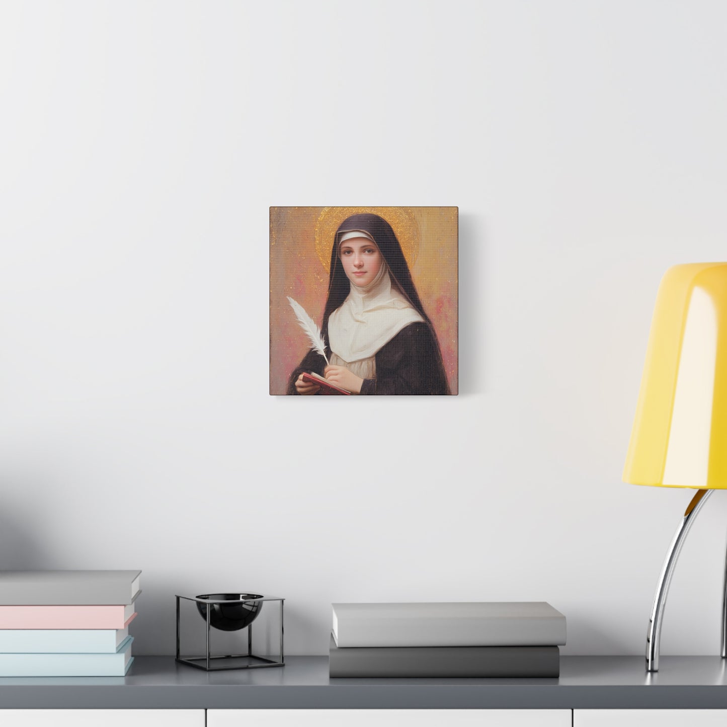Saint Mechtildis / Mechtide of Hefta / Mechthild of Hackeborn - Gallery Wrapped Canvas - Print - Religious Art for your Home - Catholic Art