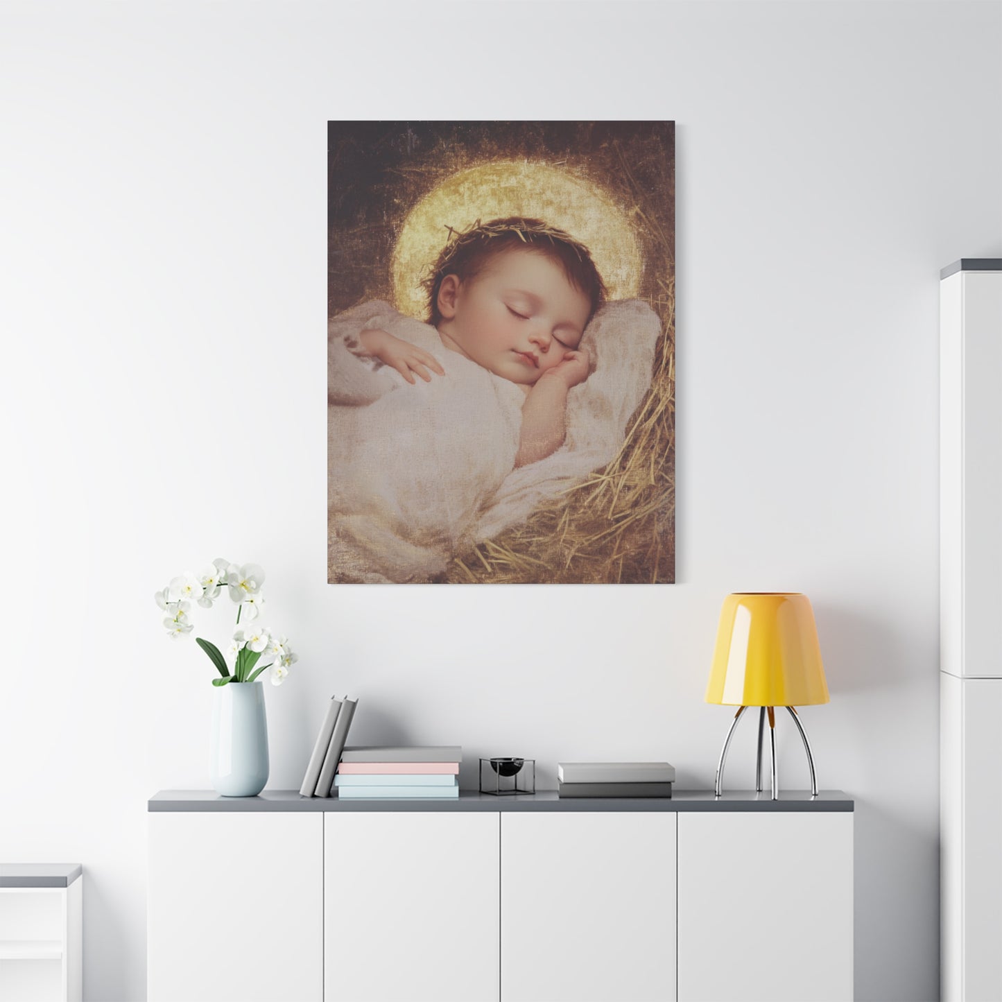 The Christ Child Born Into the Quiet of the World - Gallery Wrapped Canvas - Print - Religious Art for your Home - Catholic Art Print