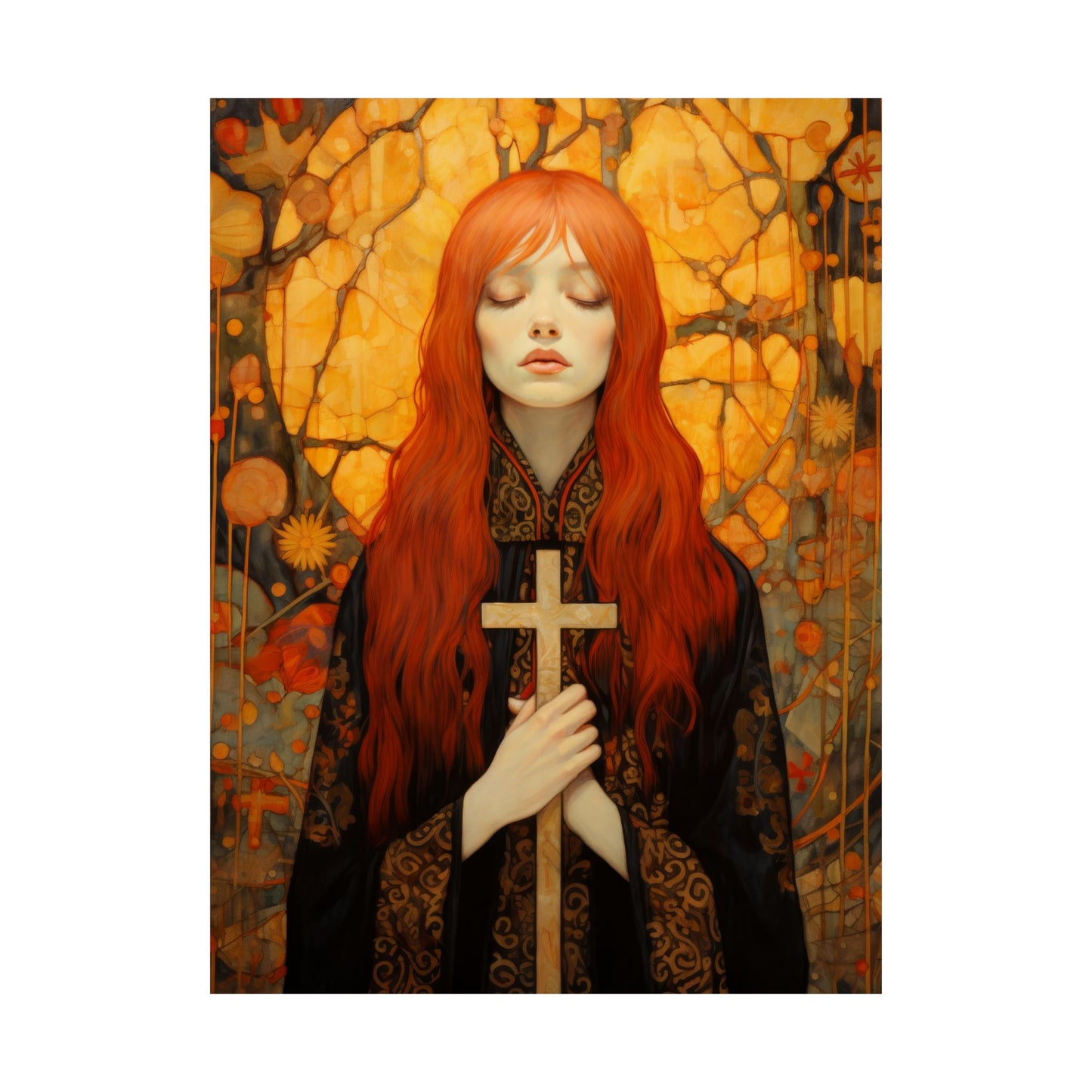 Saint Mary Magdalene - Inner Light and Peace Print - Sanctified Souls Print - Multiple Sizes - Premium Matte Vertical Posters