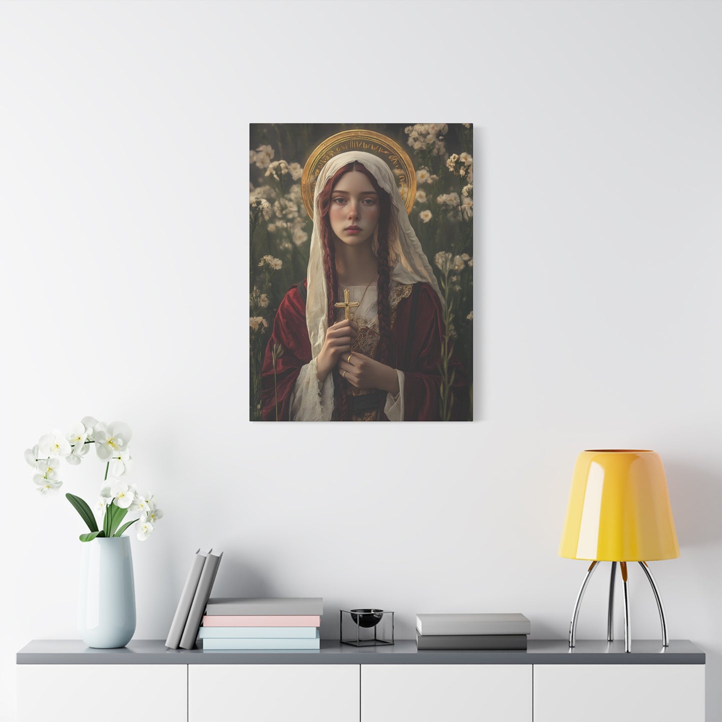Saint Hilaria - Gallery Wrapped Canvas - Print - Religious Art for your Home - Catholic Art