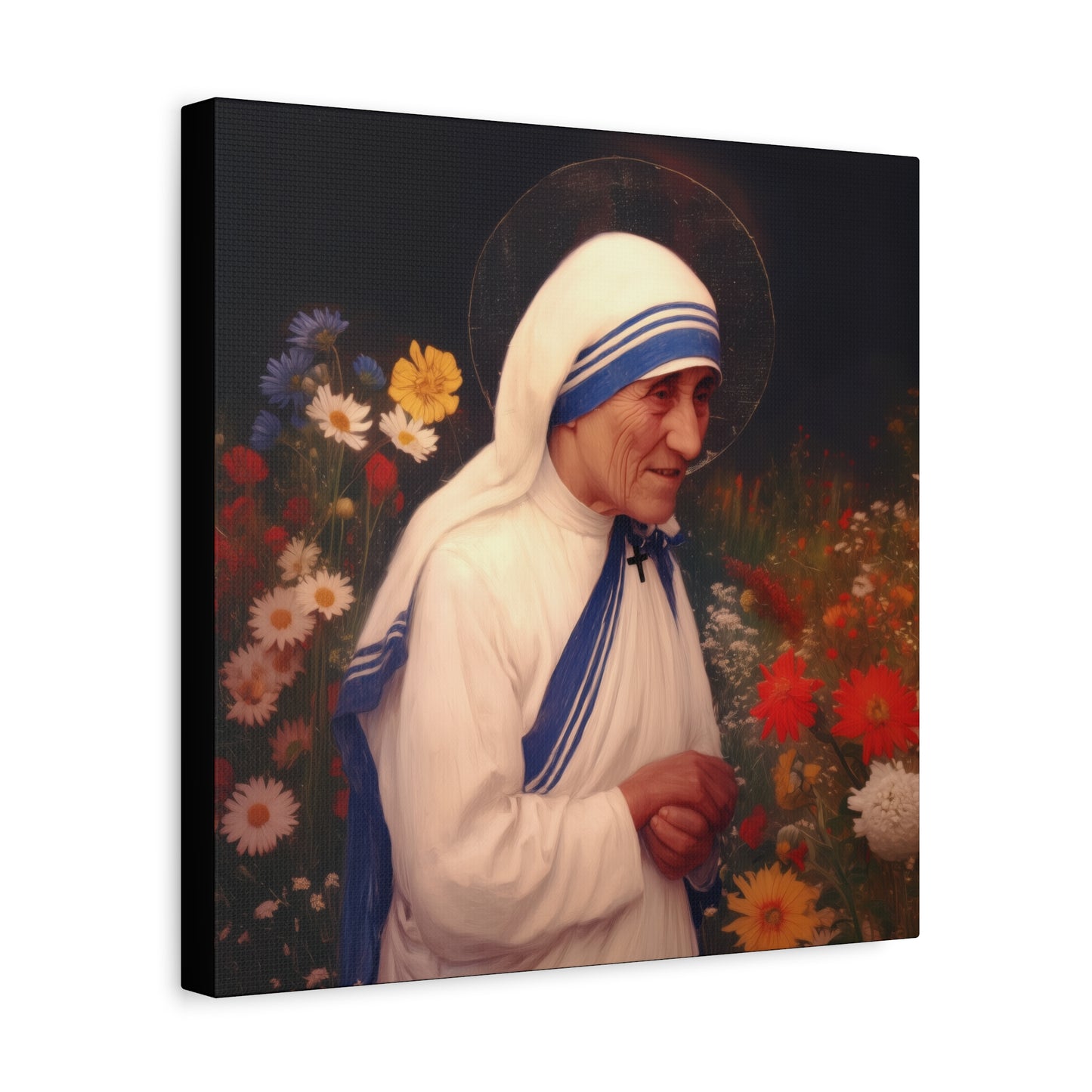 Saint Teresa of Calcutta -  Museum Wrapped Canvas - Sanctified Souls Print - Religious Art for your Home - Catholic Patron Saint Art