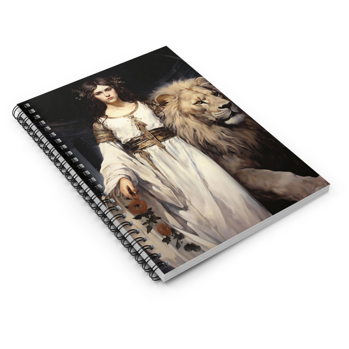 Saint Euphemia Journal - Sanctified Souls Art - Religious Based Notebook - Spiral Notebook - Ruled Line