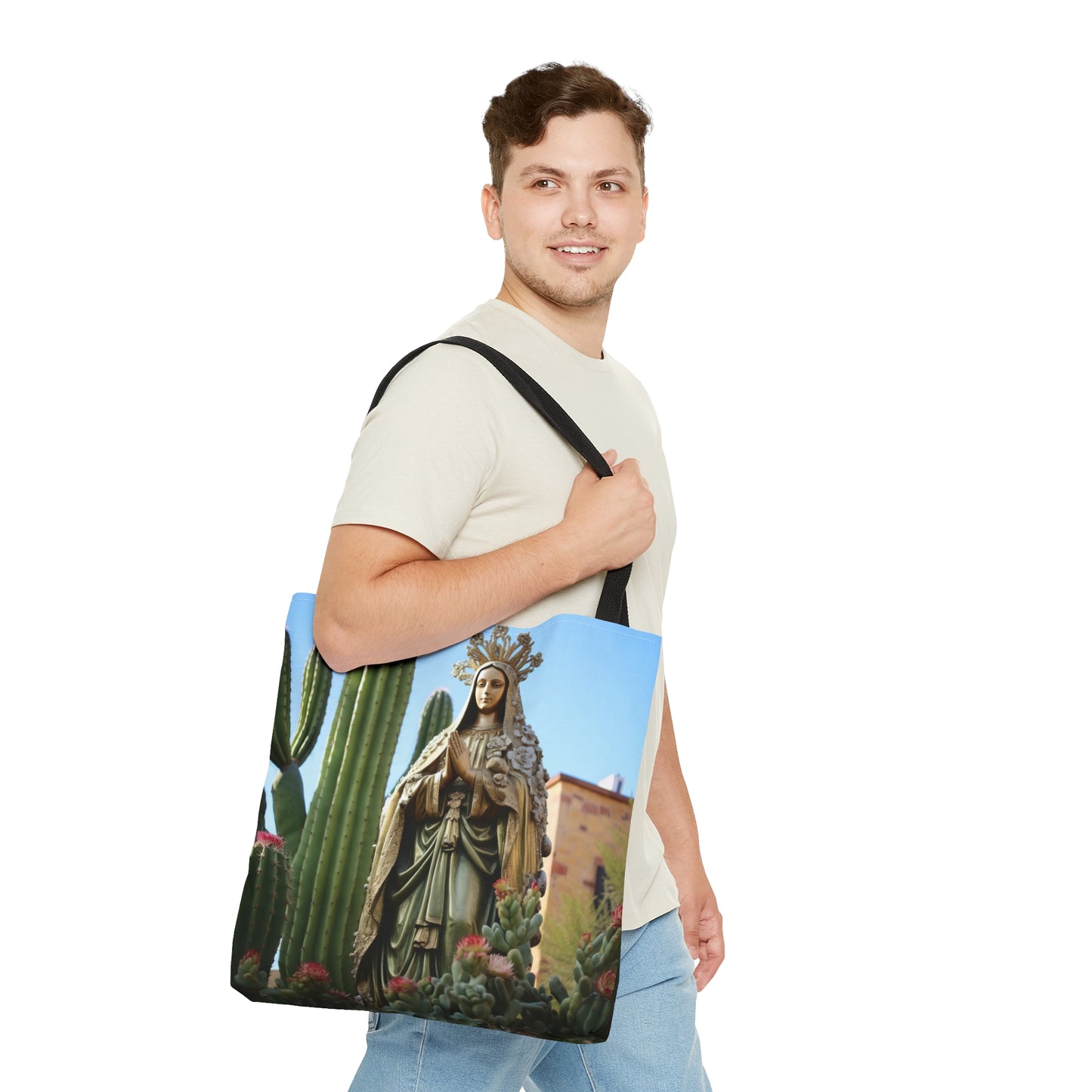 Our Lady of Guadalupe Tote Bag - Catholic faith inspired carry-all purse - day to day bag
