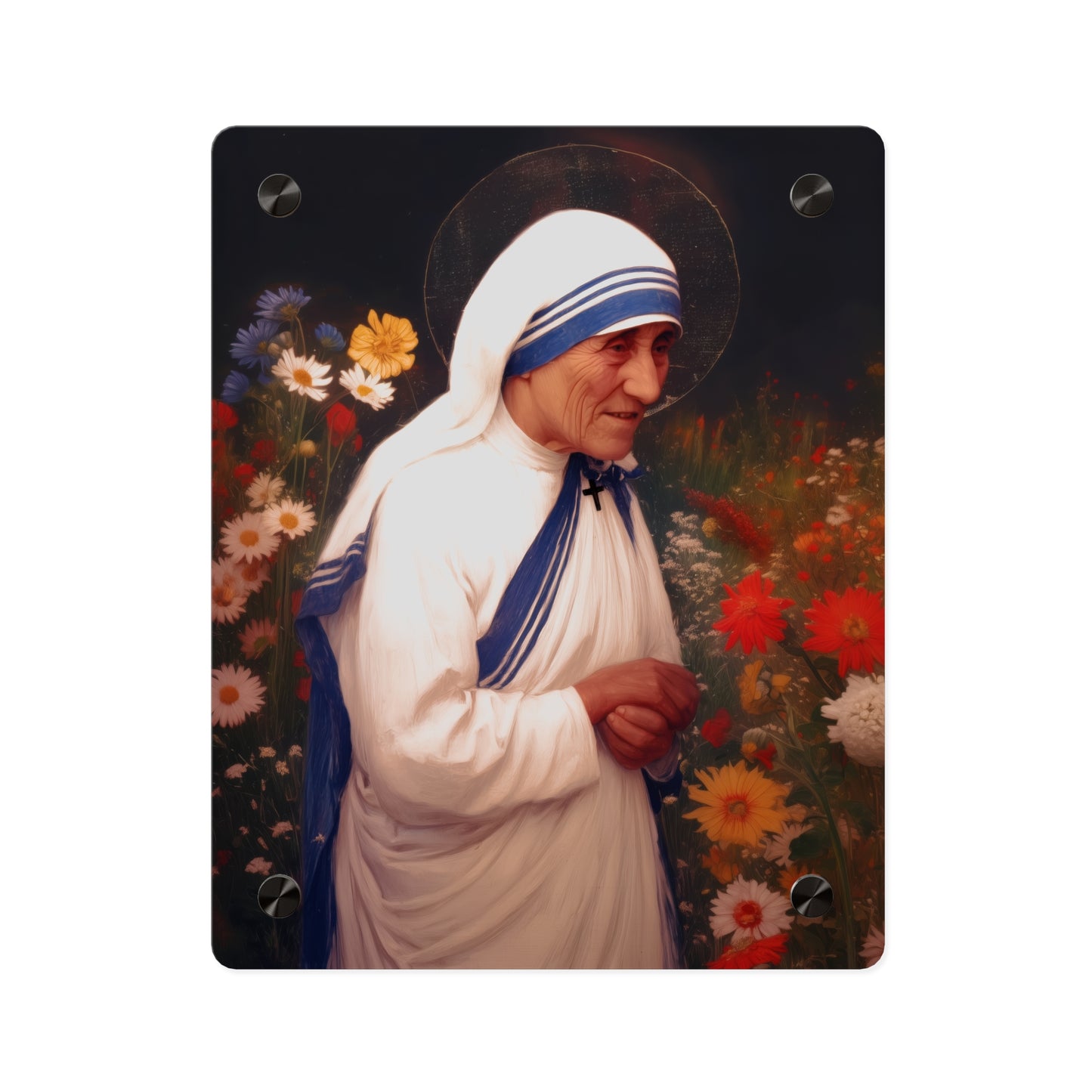 Saint Teresa of Calcutta Wall Art Panel - Ready to Hang Acrylic Print - Catholic Saint Art - Patron Saint Print - No Frame needed