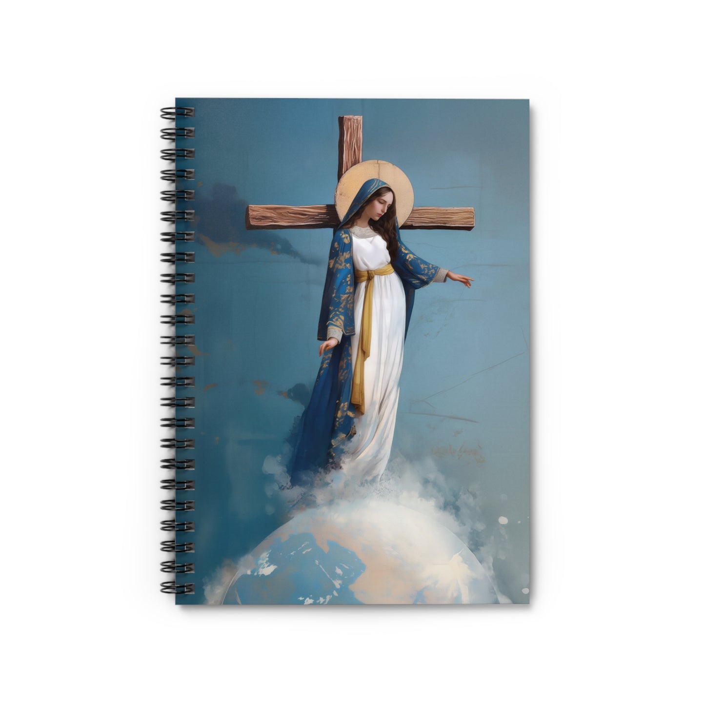 The Lady Of All Nations - Marian Devotion - Mother Mary - Journal - Sanctified Souls Art - Religious Based Notebook - Spiral Notebook