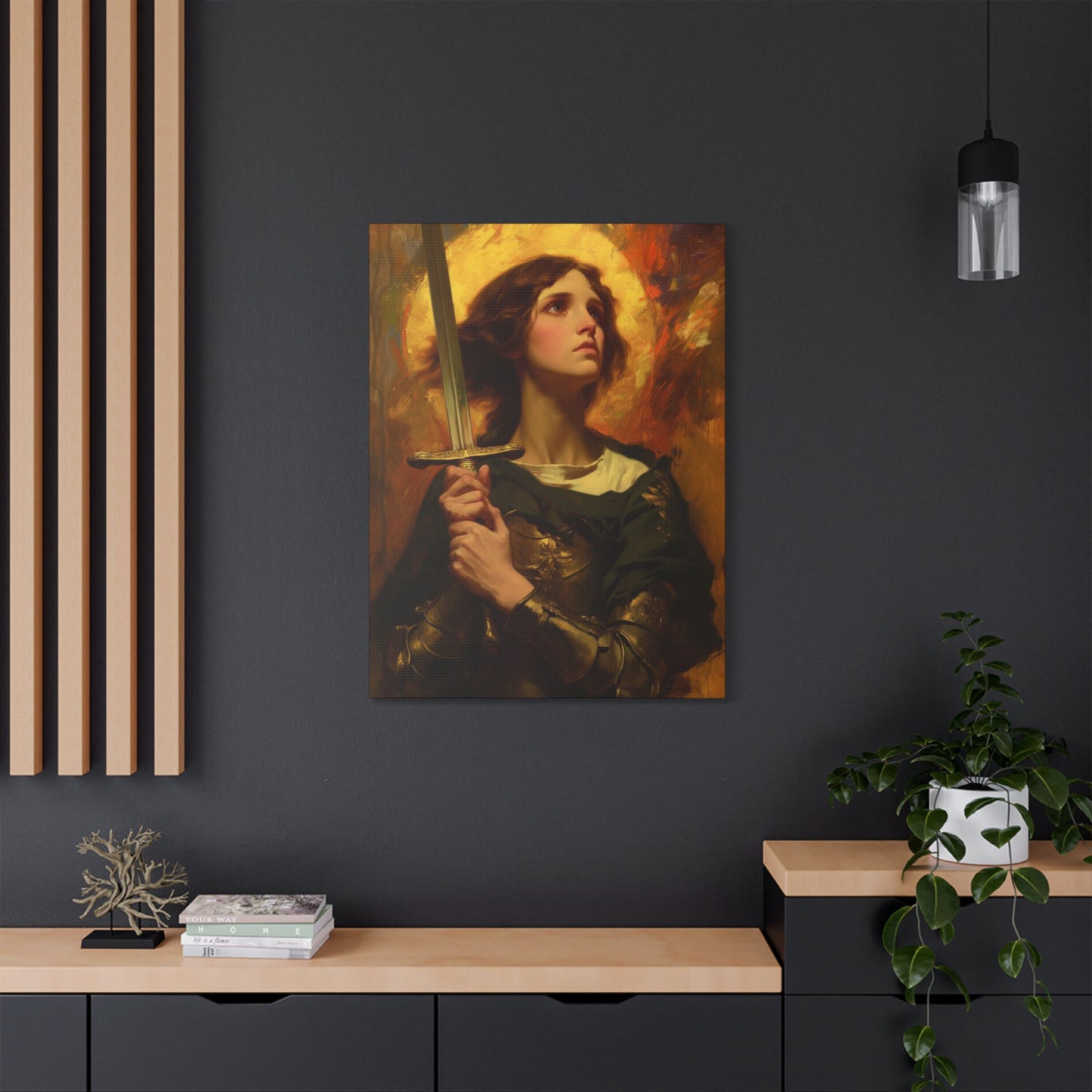 Portrait of Saint Joan of Arc - Museum Wrapped Canvas - Sanctified Souls Print - Religious Art for your Home