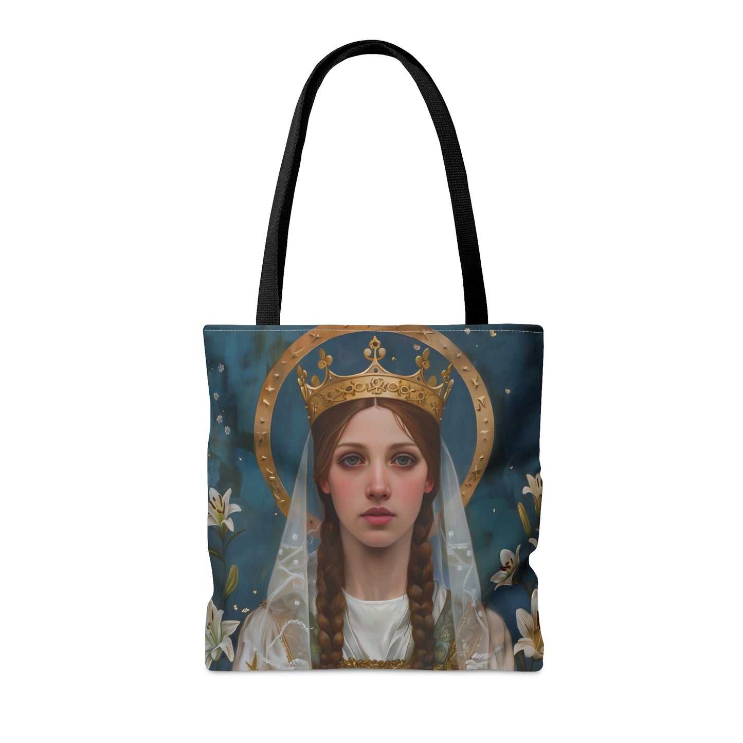 Saint Isabel of France Tote Bag - Three sizes - Large Medium Small Faith Art Bag - Catholic purse - Double Sided - Patron Saint Art