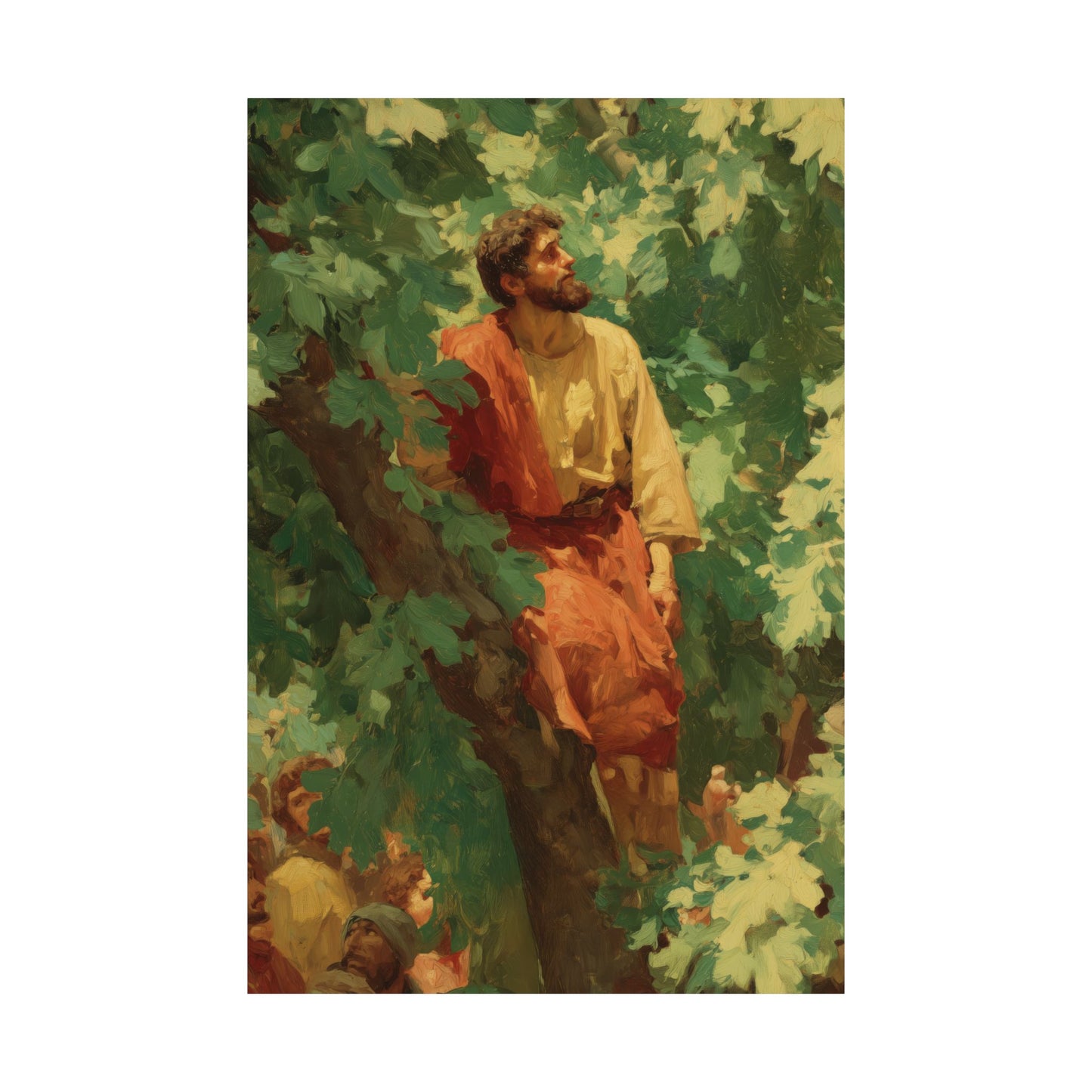 Zacchaeus - Sanctified Souls Print - Multiple Sizes - Premium Matte Vertical Posters