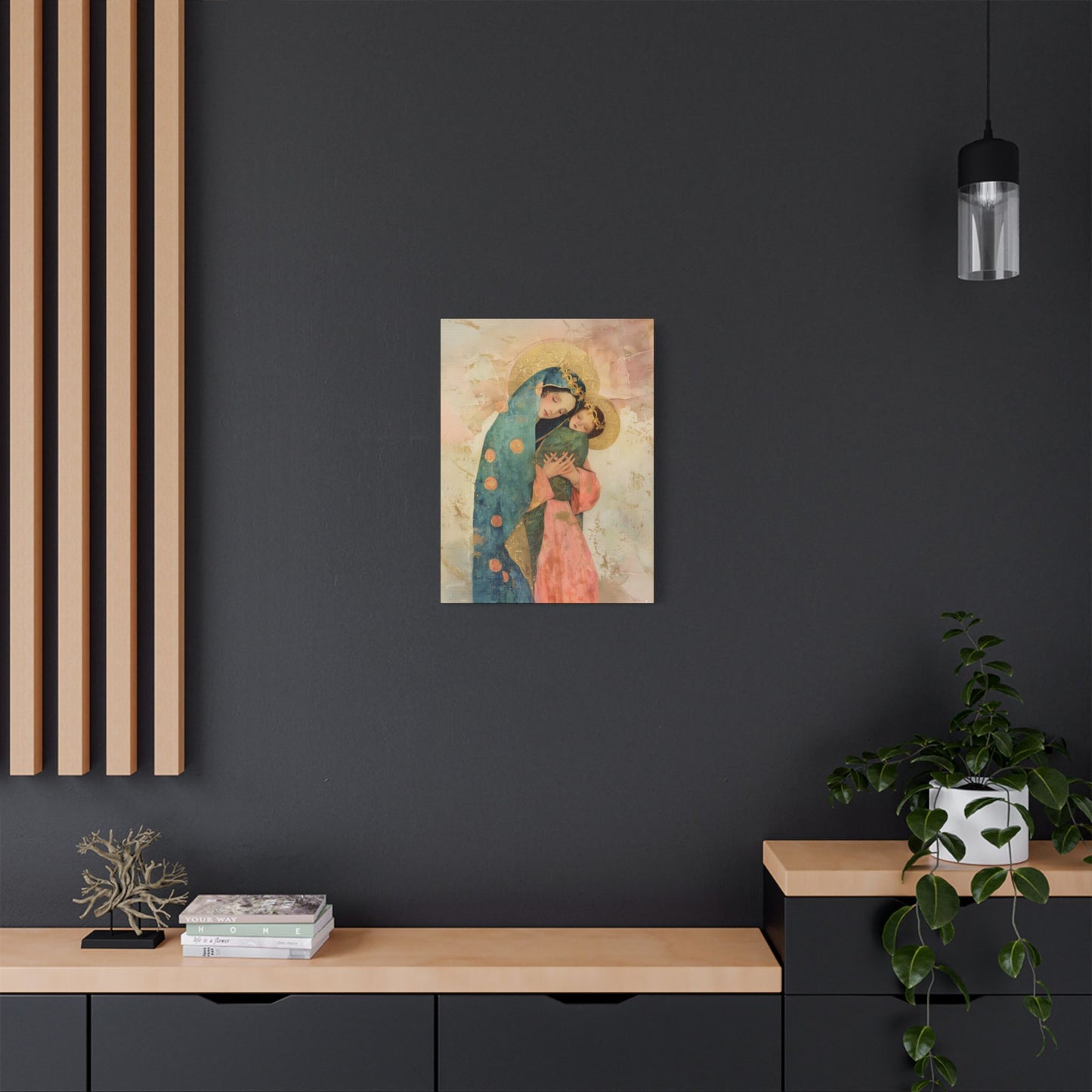 The Sweet Advocate of Souls - Mary, Help of Christians -  Museum Wrapped Canvas Print - Multiple Sizes - Catholic Home art Matte Canvas