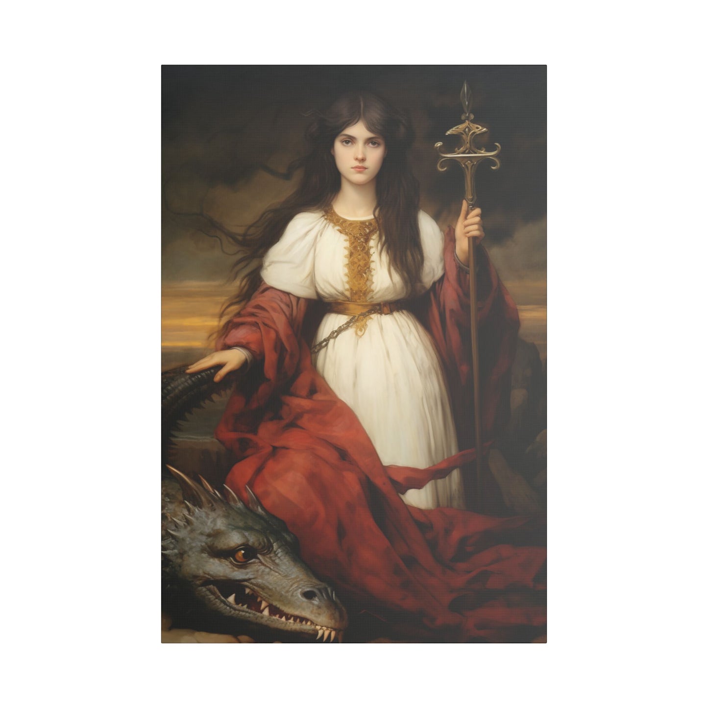 Saint Martha of Bethany Canvas Print - Multiple Sizes - Catholic Home art - Museum Wrapped Canvas - Sanctified Souls Print