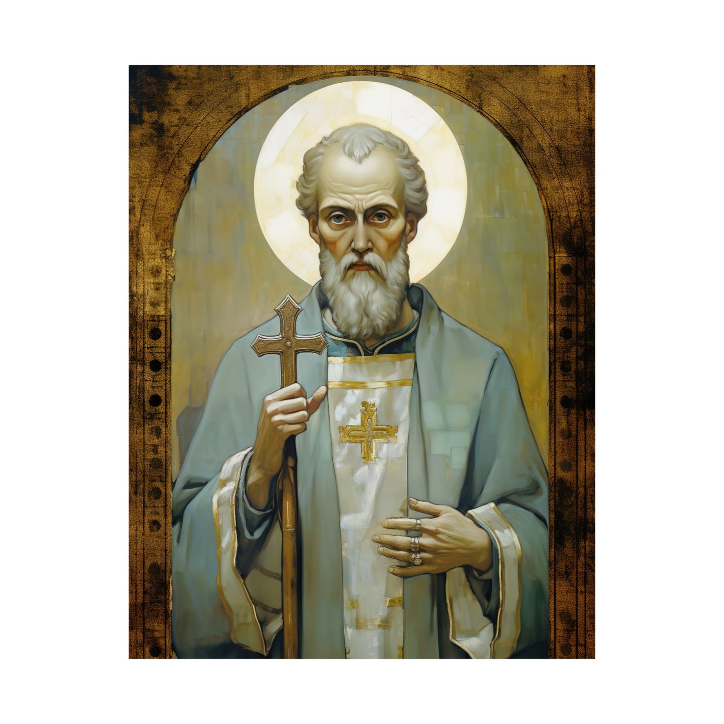 Saint Peter Chrysologus Print - Sanctified Souls Print - Multiple Sizes - Premium Matte Vertical Posters