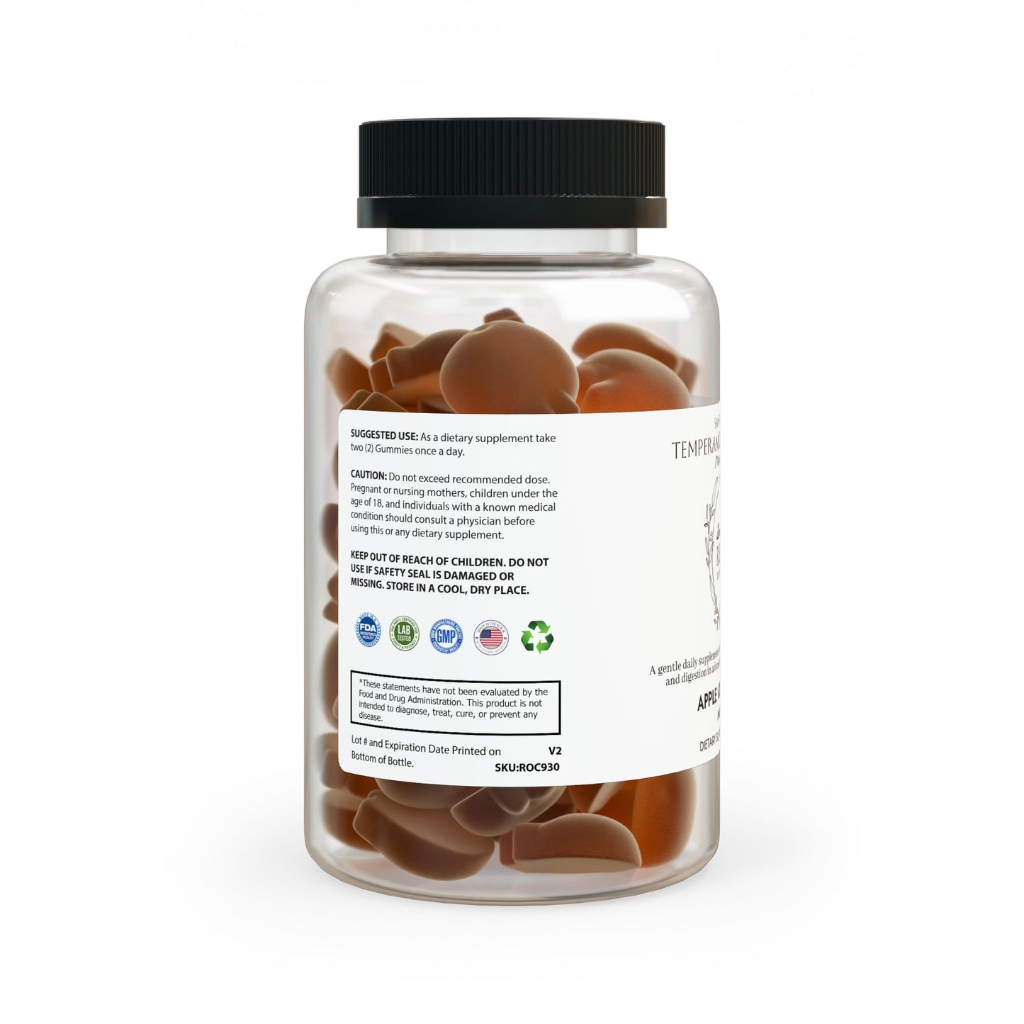 Saint Agnes's Rule & Remedy - Temperance · Temperantia - Measured Support - Apple Cider Vinegar Gummies (60 Gummies)