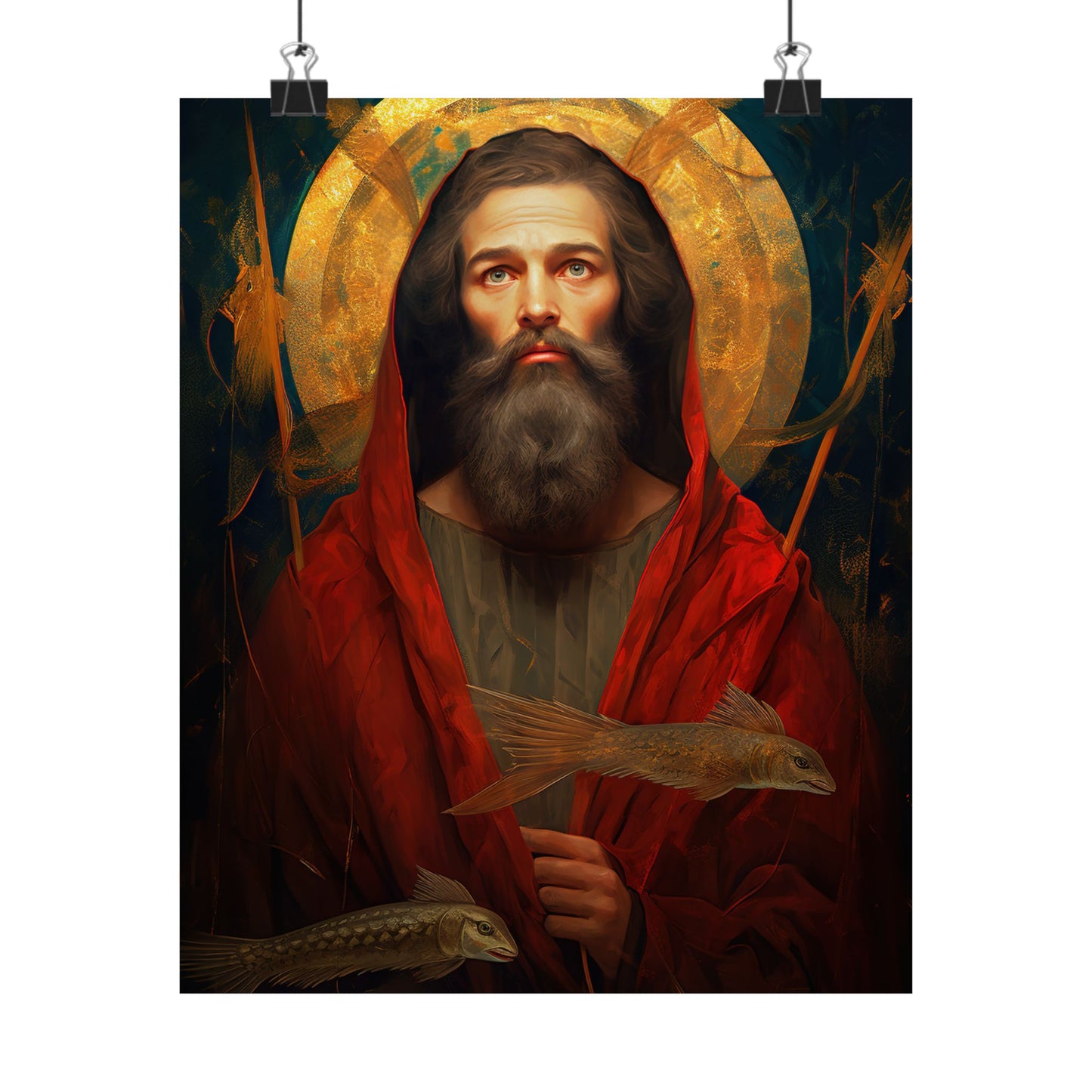 Saint Andrew the Apostle Print - Sanctified Souls Print - Multiple Sizes - Premium Matte Vertical Posters