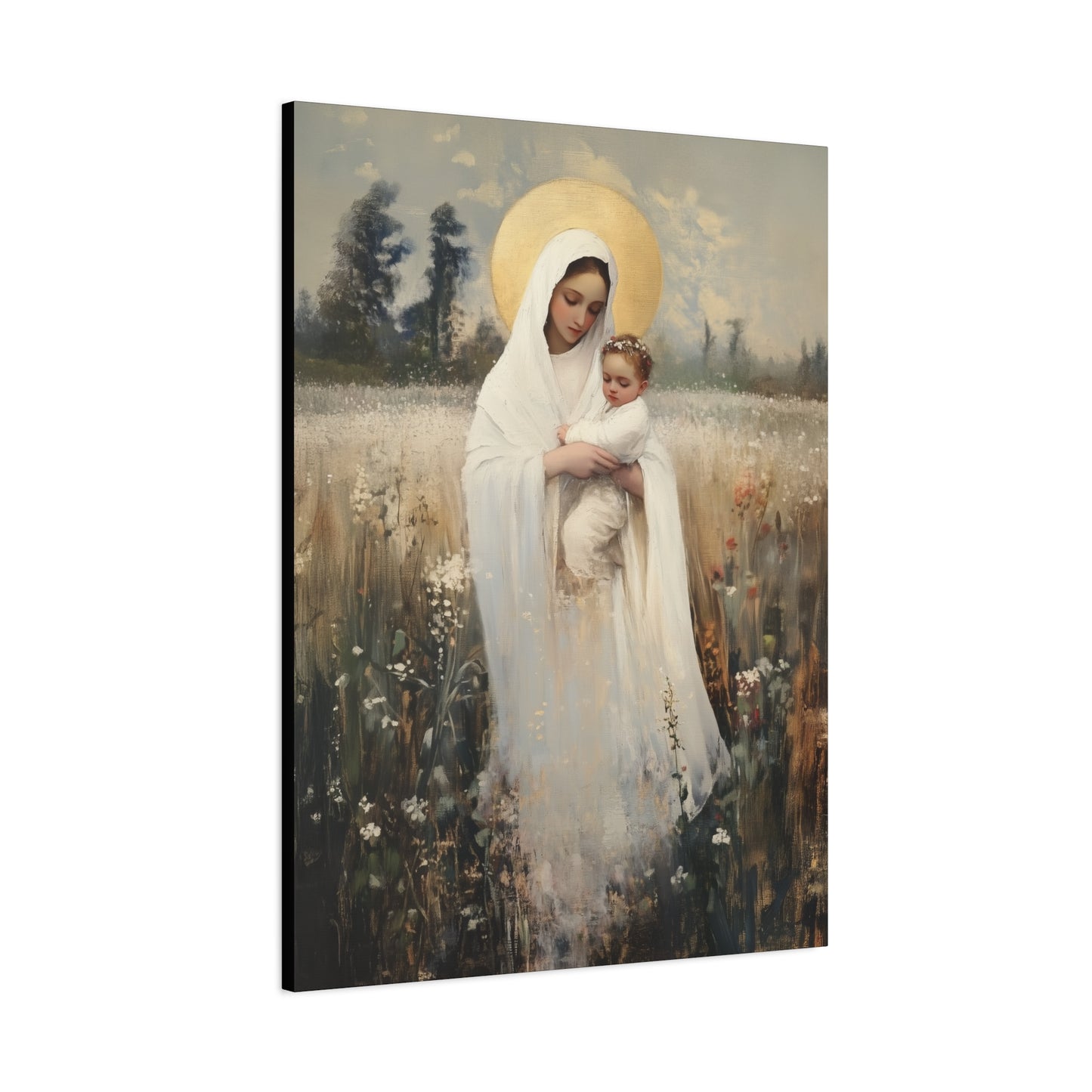 Our Lady of the Prairie - Multiple Sizes - Catholic Home art - Museum Wrapped Canvas - Sanctified Souls Print