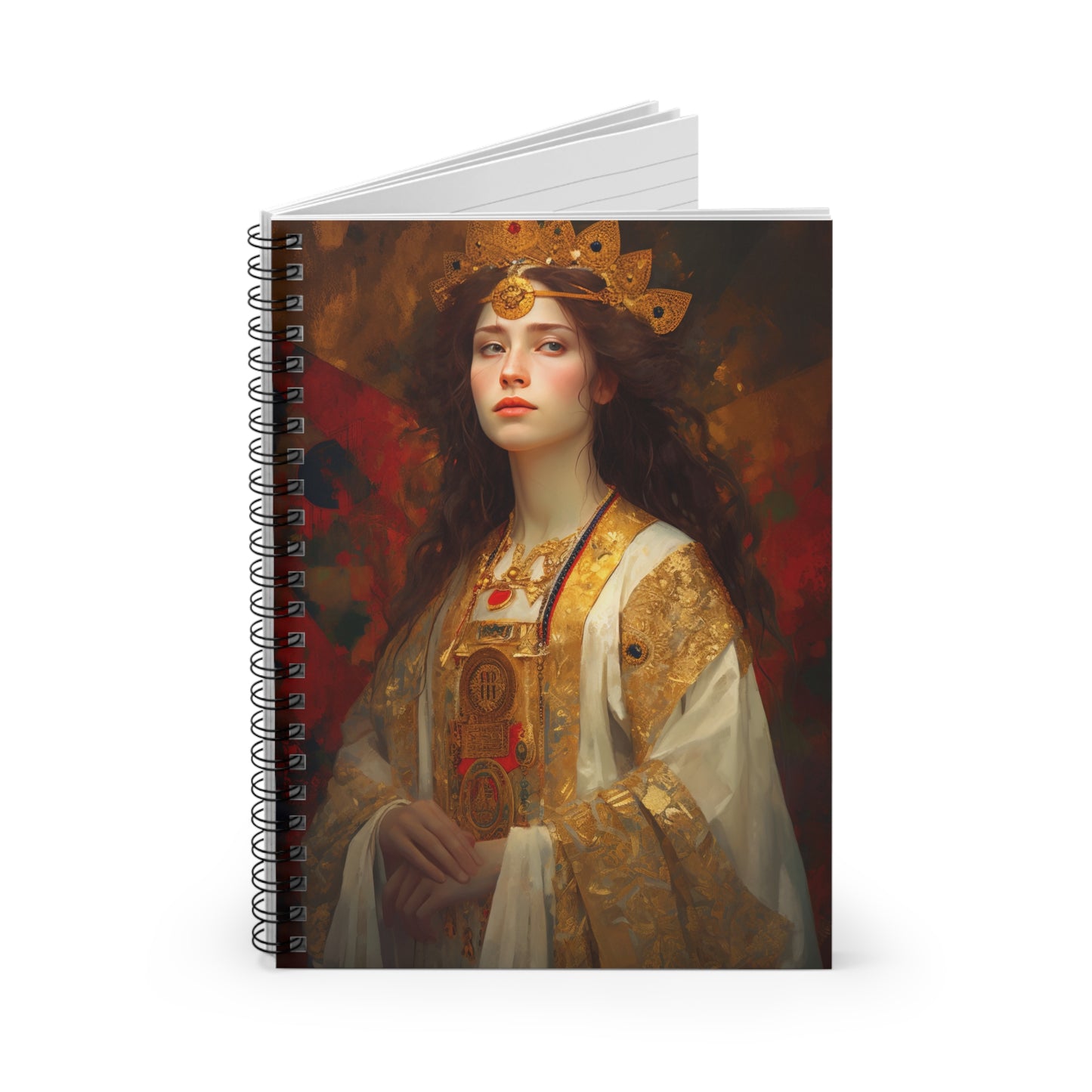 Saint Barbara Journal - Sanctified Souls Art - Religious Based Notebook - Spiral Notebook - Ruled Line