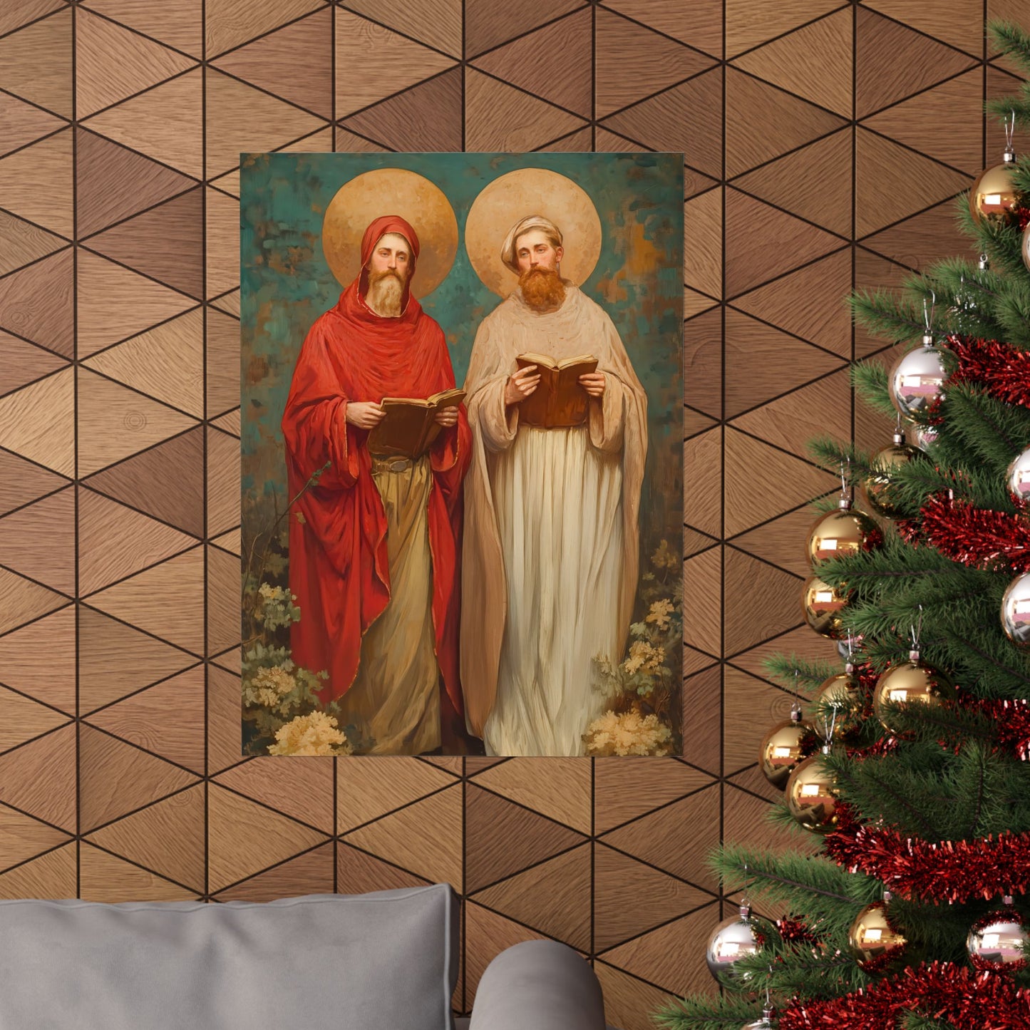 Saints Cosmas and Damian -  Catholic Art - Multiple Sizes - Premium Posters - Catholic Art - Christian Home - Brother Martyr Art - Christian