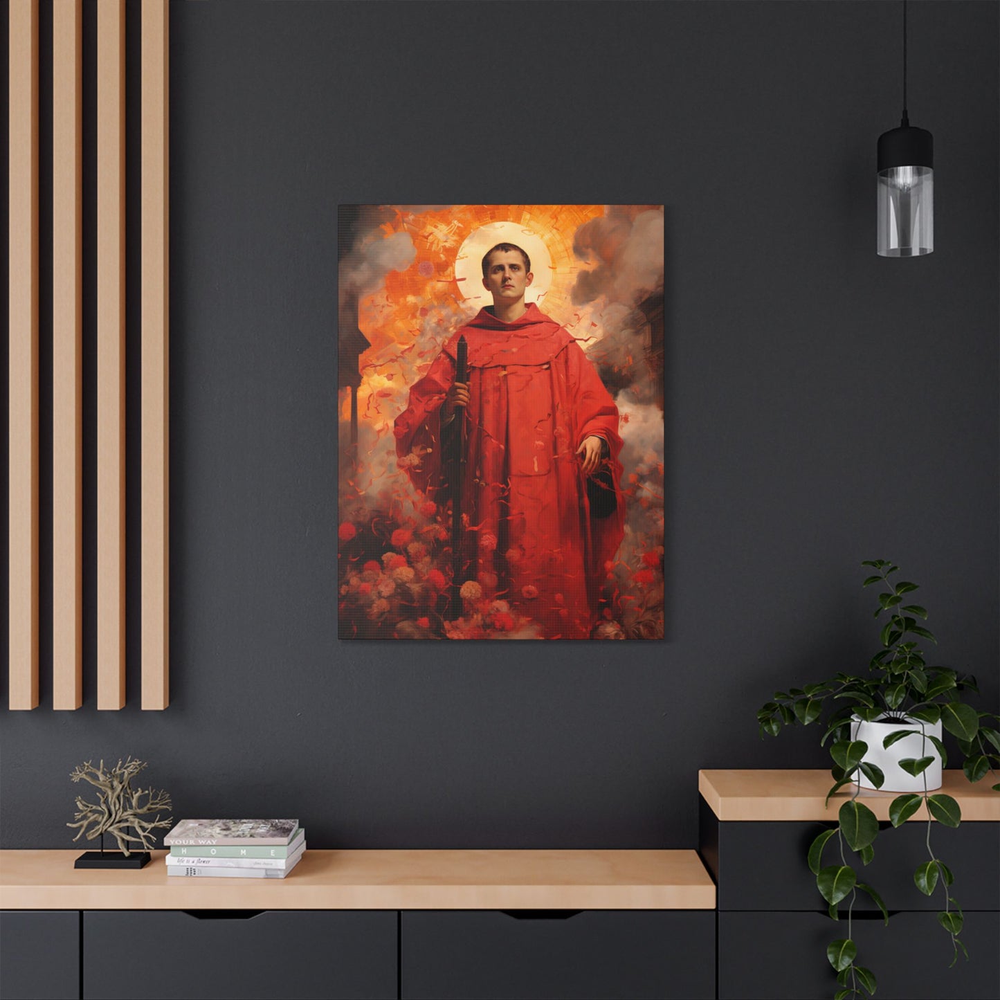 Saint Lawrence Deacon and Martyr Canvas Print - Multiple Sizes - Catholic Home art - Museum Wrapped Canvas - Sanctified Souls Print