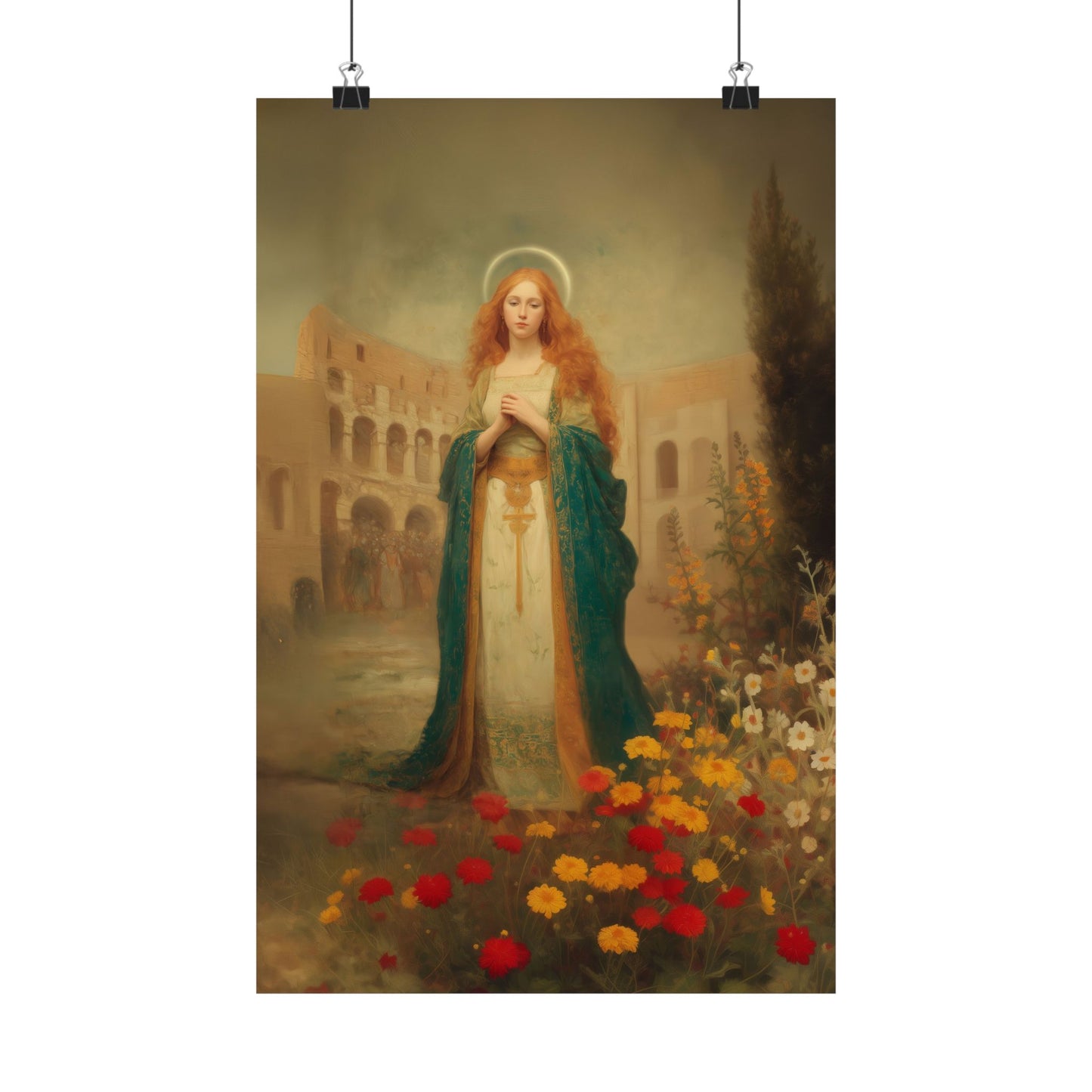 Saint Justina -  Catholic Art - Multiple Sizes - Premium Posters - Catholic Art - Christian Home - Catholic Saint Art