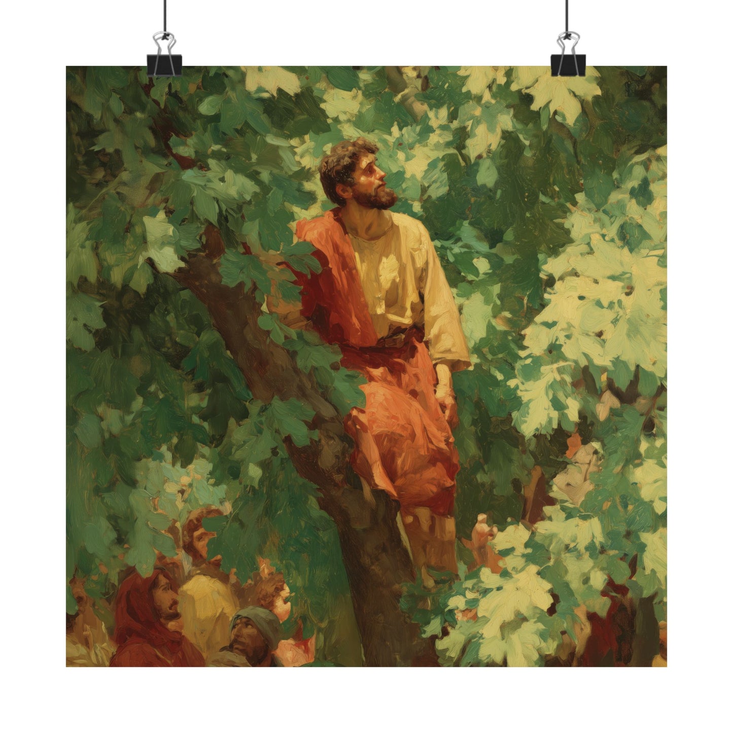 Zacchaeus - Sanctified Souls Print - Multiple Sizes - Premium Matte Vertical Posters