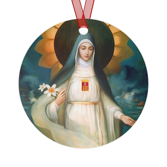 Mary of Cervellon / Saint Maria of Cerevellon - Religious Holiday Christmas Ornament and Keepsake - Double sided Keepsake Religious Ornament