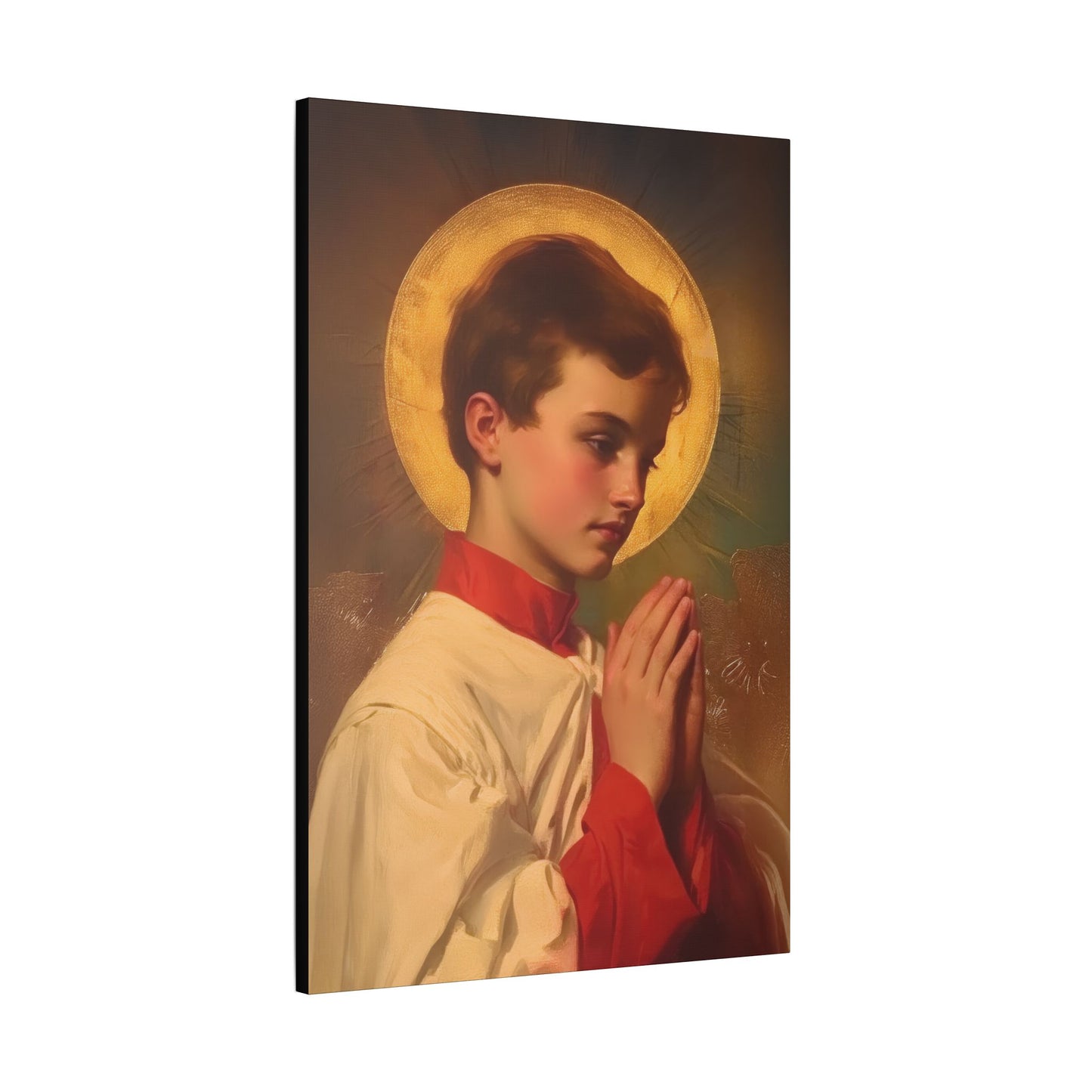 Saint Dominic Savio - Museum Wrapped Canvas - Print - Religious Art for your Home - Christian print - Prayer Room Art - Catholic