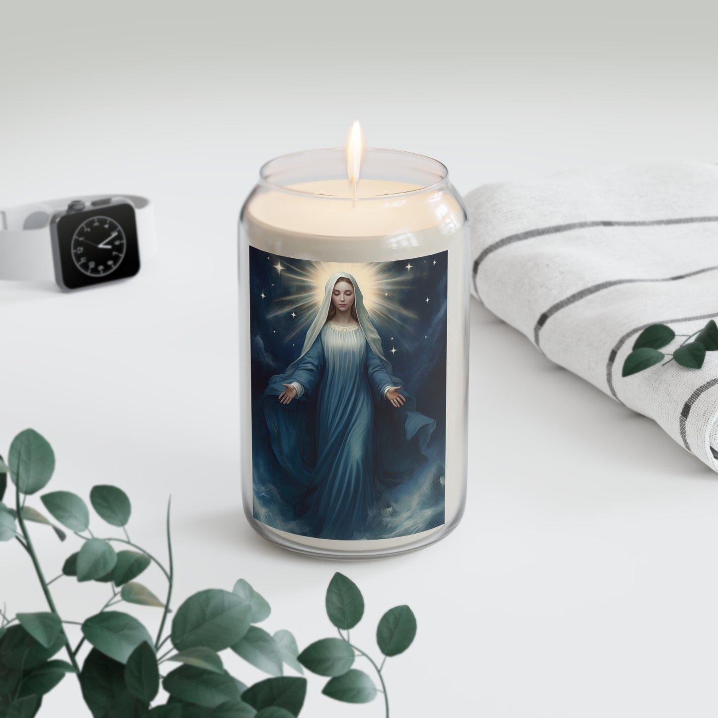 Our Lady, Star of the Sea - Scented Prayer Candle, 13.75oz - Tall Size - Religious Prayer Candle - Catholic Art - Religious Gift