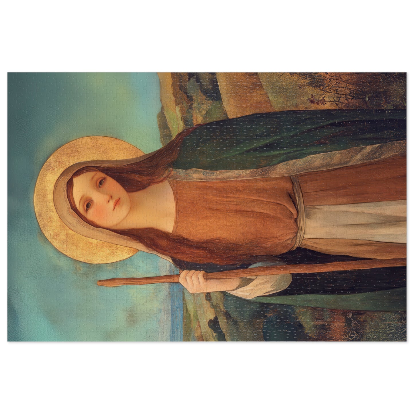 Saint Breage // Saint Breaca - Puzzle & Keepsake Tin - Religious Jigsaw Puzzle (30, 110, 252, 500,1000-Piece)