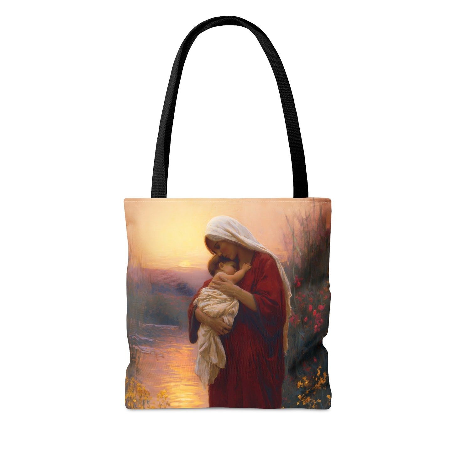 Saint Elizabeth, Mother to John the Baptist Tote Bag - Large Medium Small Faith Art Bag - Catholic Faith Purse - Double Sided