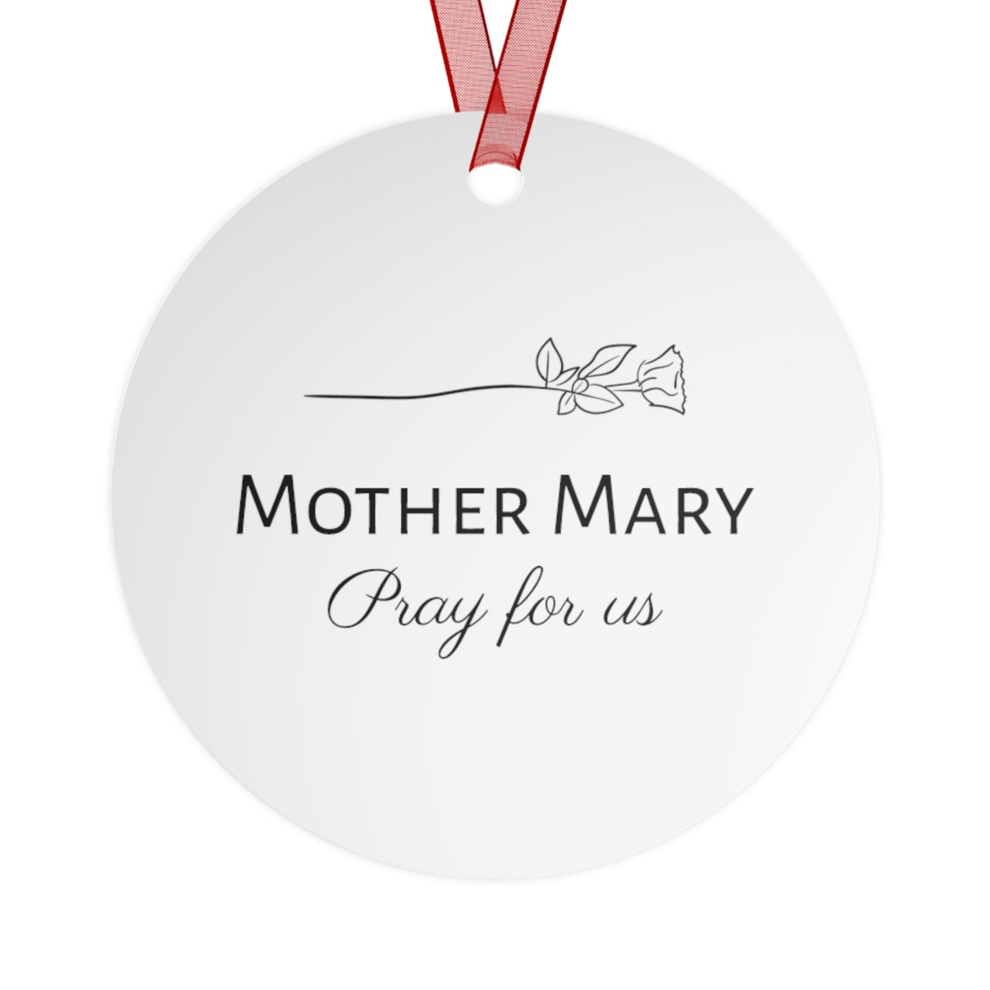 Cherished Blessing - Mary with Her Son - Catholic Christmas Gift -  Metal Ornament - Religious Holiday Christmas Ornament