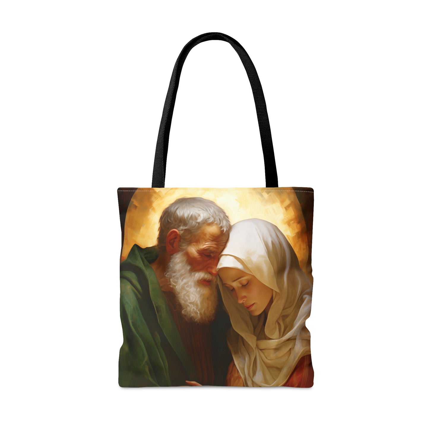 Saints Zecheriah and Elizabeth Tote Bag - Large Medium Small Faith Art Bag - Catholic Faith Art purse - Double Sided