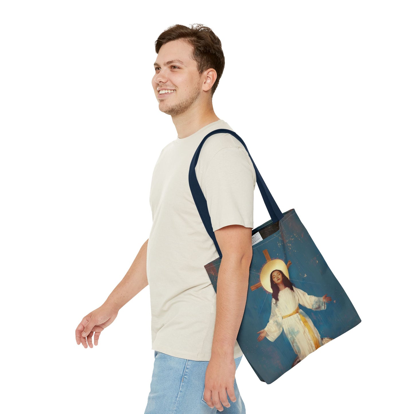 Our Lady of Akita - Mother Mary - Tote Bag - Large Medium Small Faith Art Bag - Re-usable Tote Purse - Double Sided