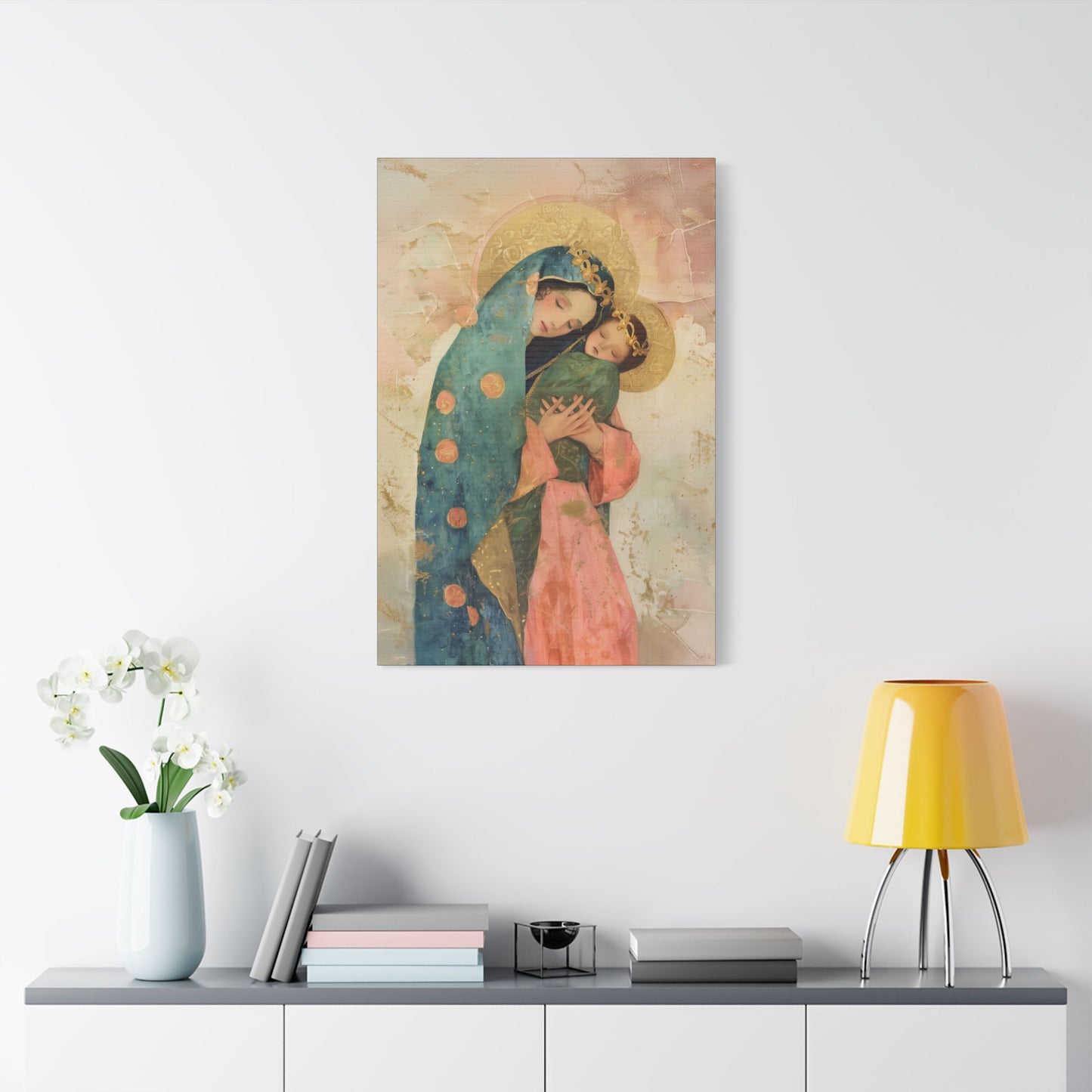 The Sweet Advocate of Souls - Mary, Help of Christians -  Museum Wrapped Canvas Print - Multiple Sizes - Catholic Home art Matte Canvas